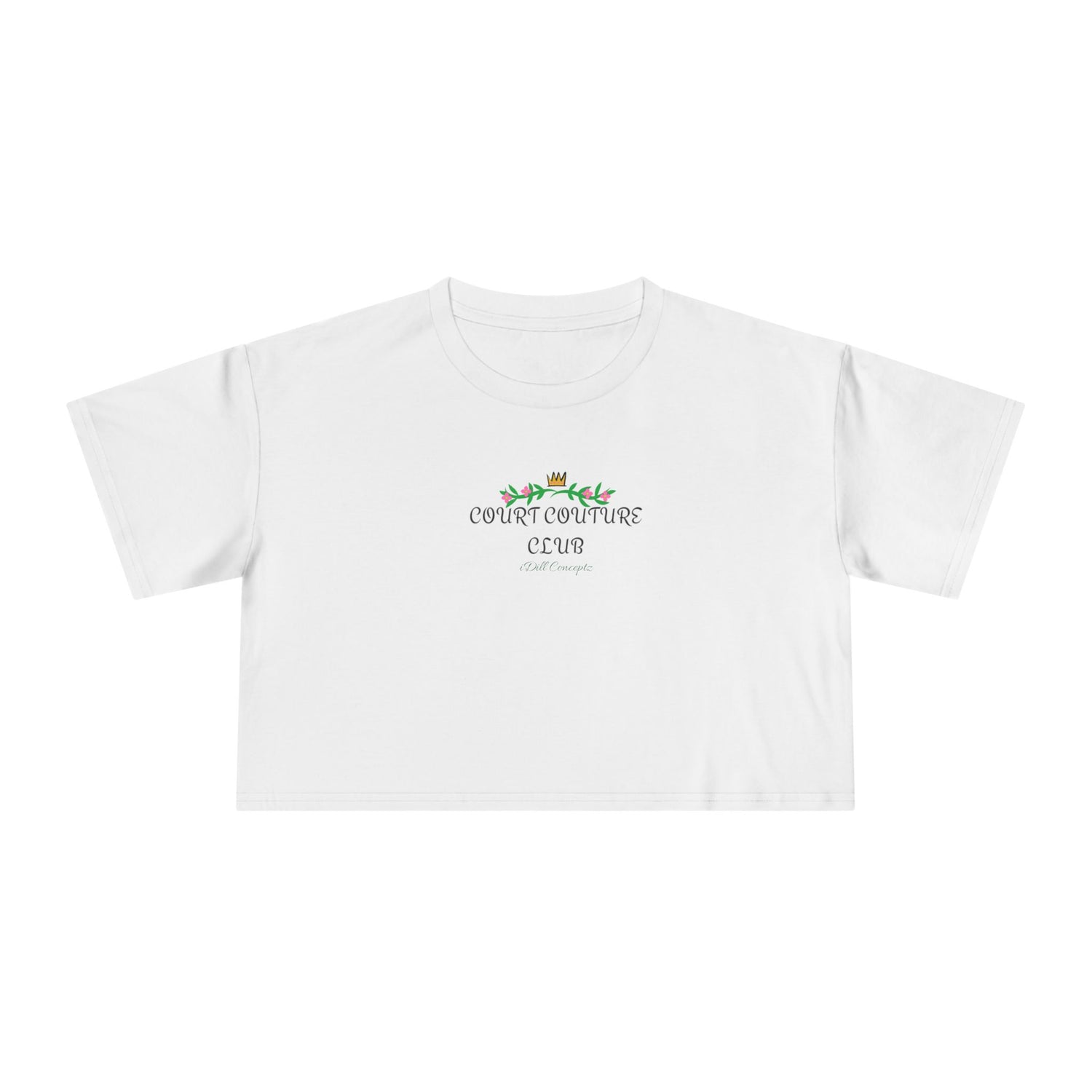 Women's Cropped Tee - Pickleball Court Couture Club Design