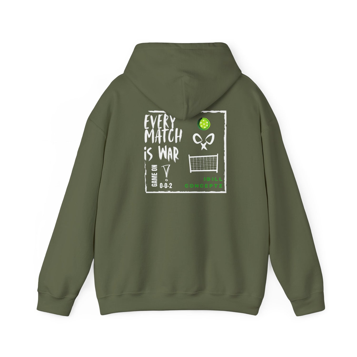 Men's Pickleball Hoodie - Every Match is War Design