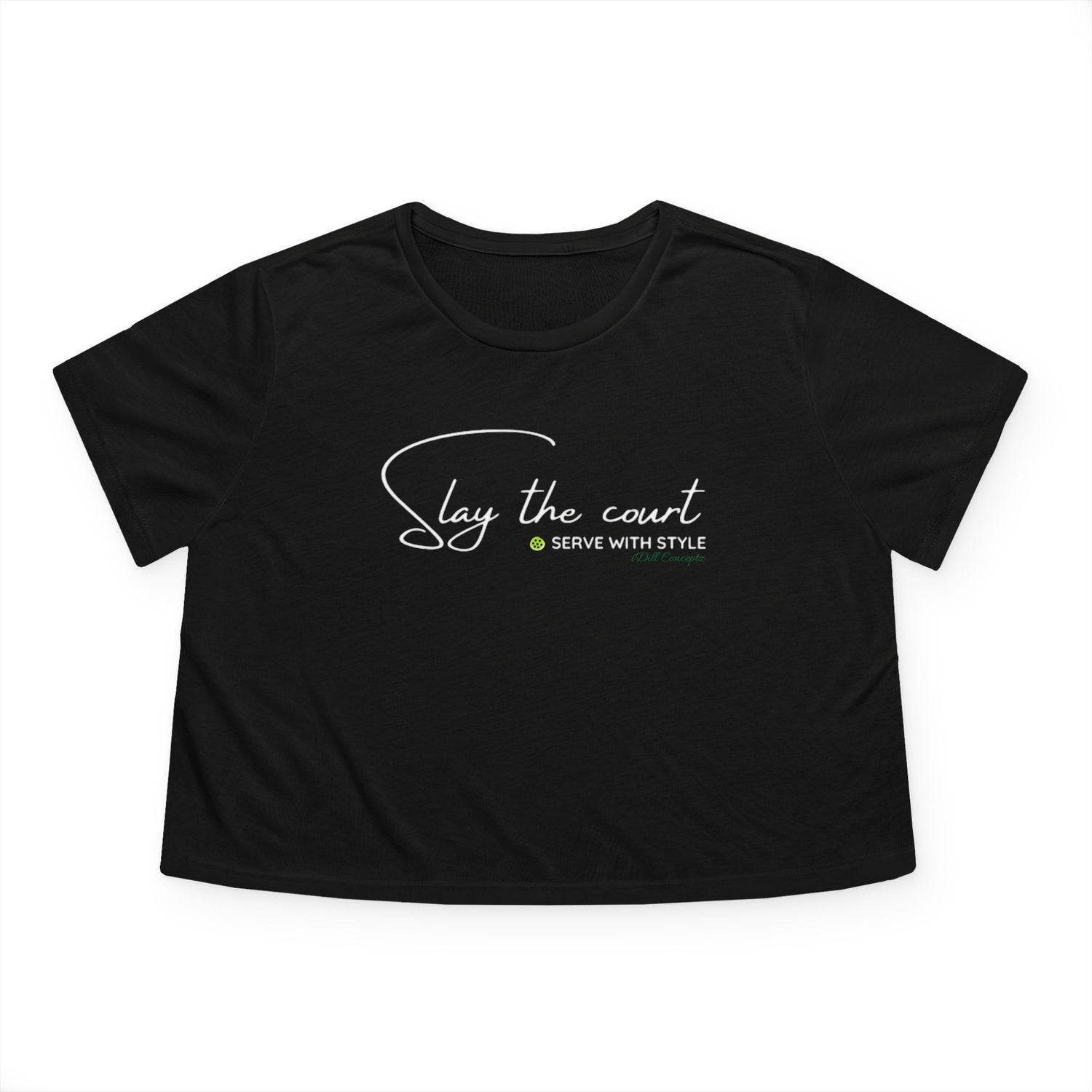 Women's Crop Tee - Pickleball Slay the Court Serve with Style Design