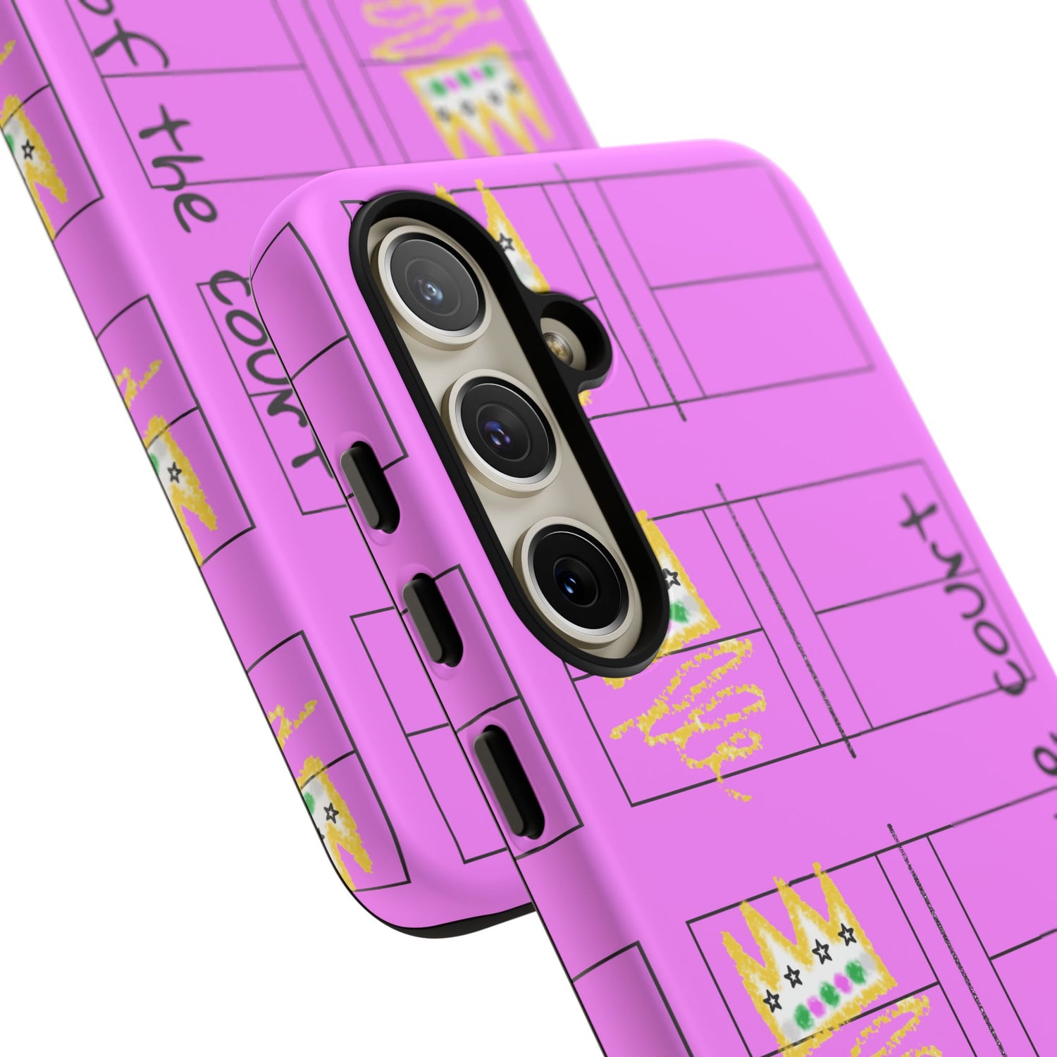 Pickleball Queen of the Court Pink Tough Android Samsung Phone Case - Fun & Durable Sport Accessory