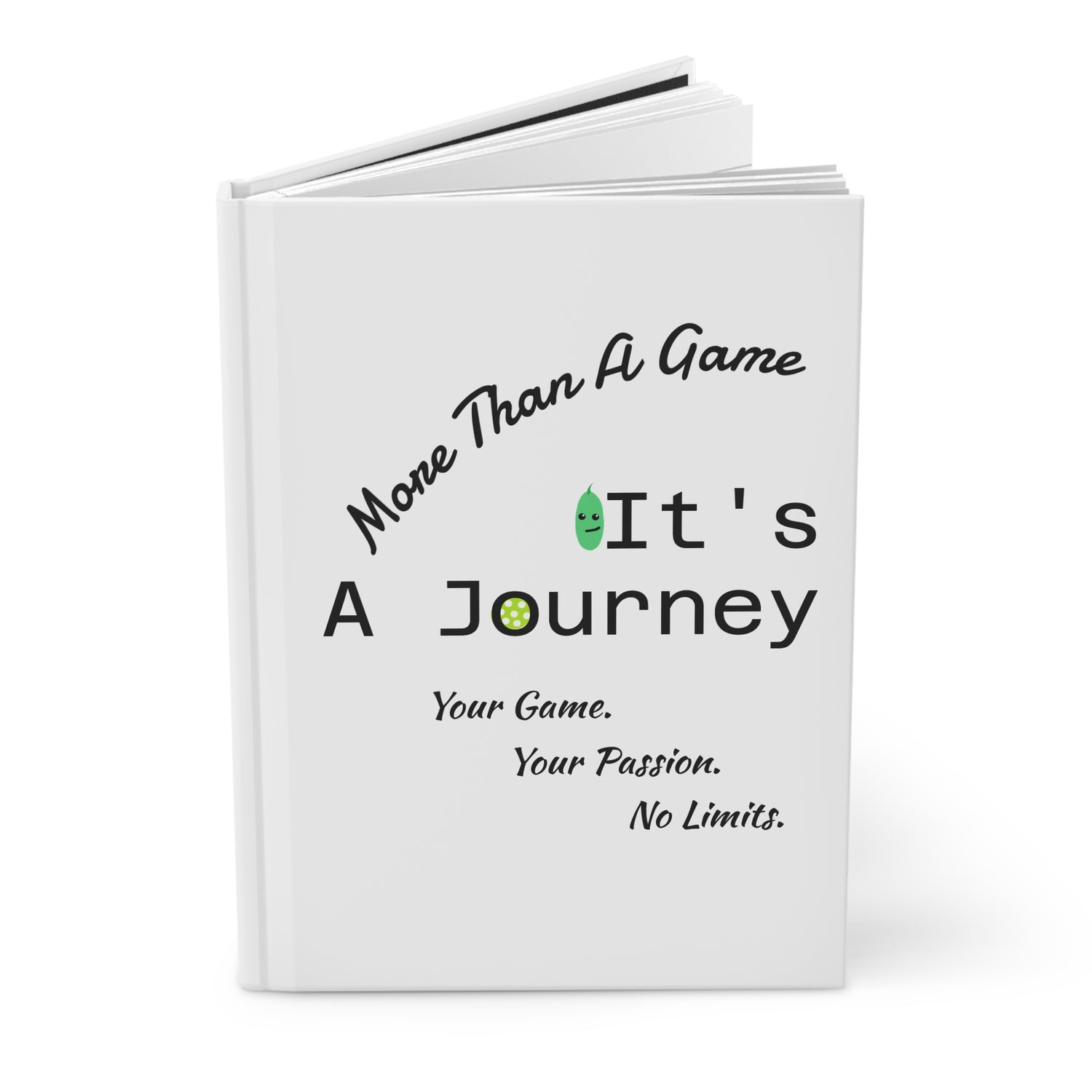 Pickleball Hardcover Journal Matte - 'More Than A Game It's A Journey' Design - Enthusiast Gift & Present