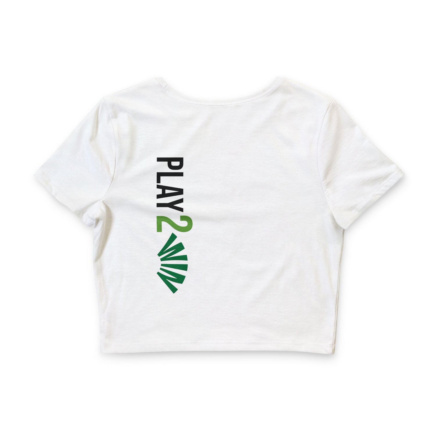 Women's Activewear Crop Top - Play 2 Win Design #2 - Women's Pickleball Apparel