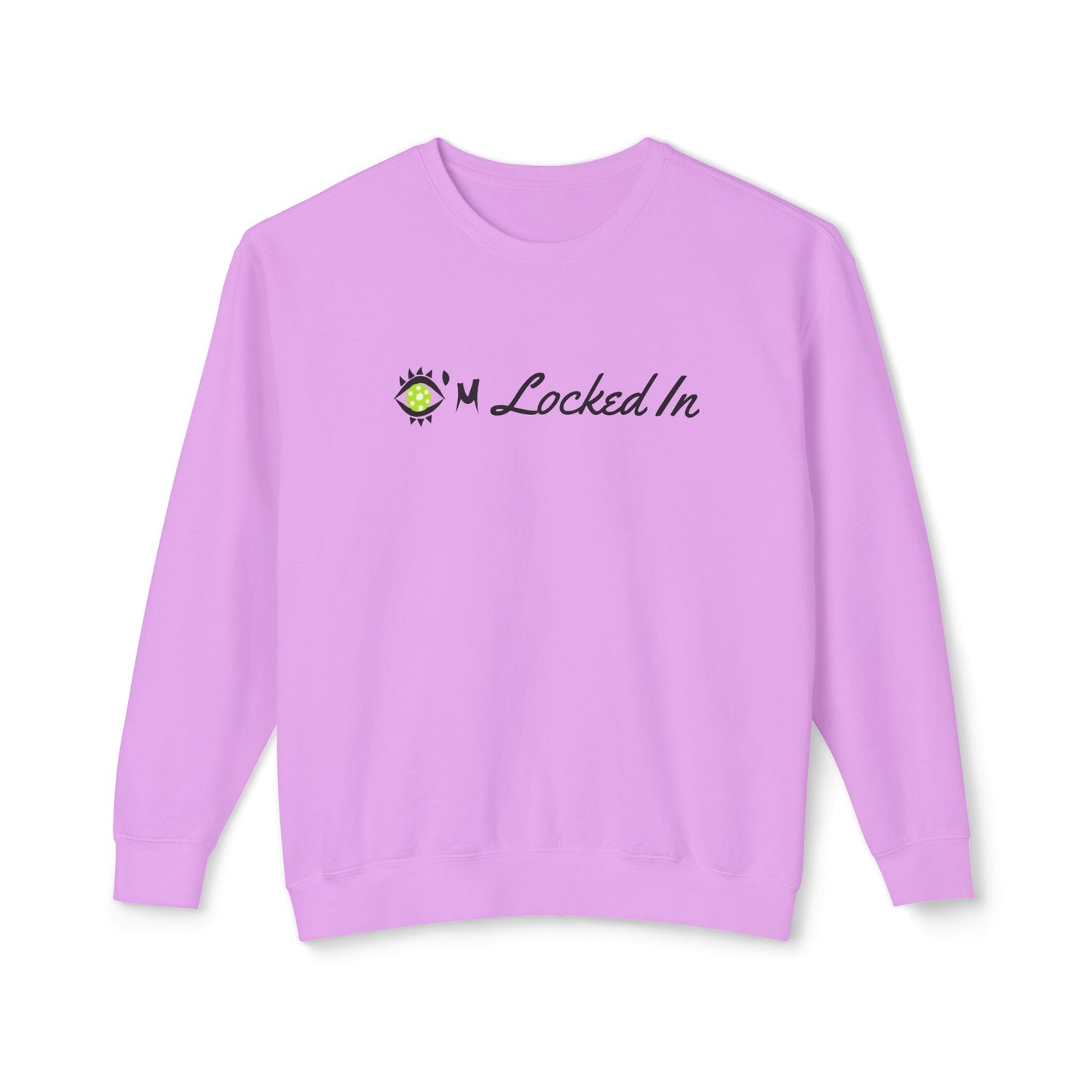 Women's Pickleball Lightweight Crewneck Sweatshirt - I'm Locked In - Athleisure Apparel