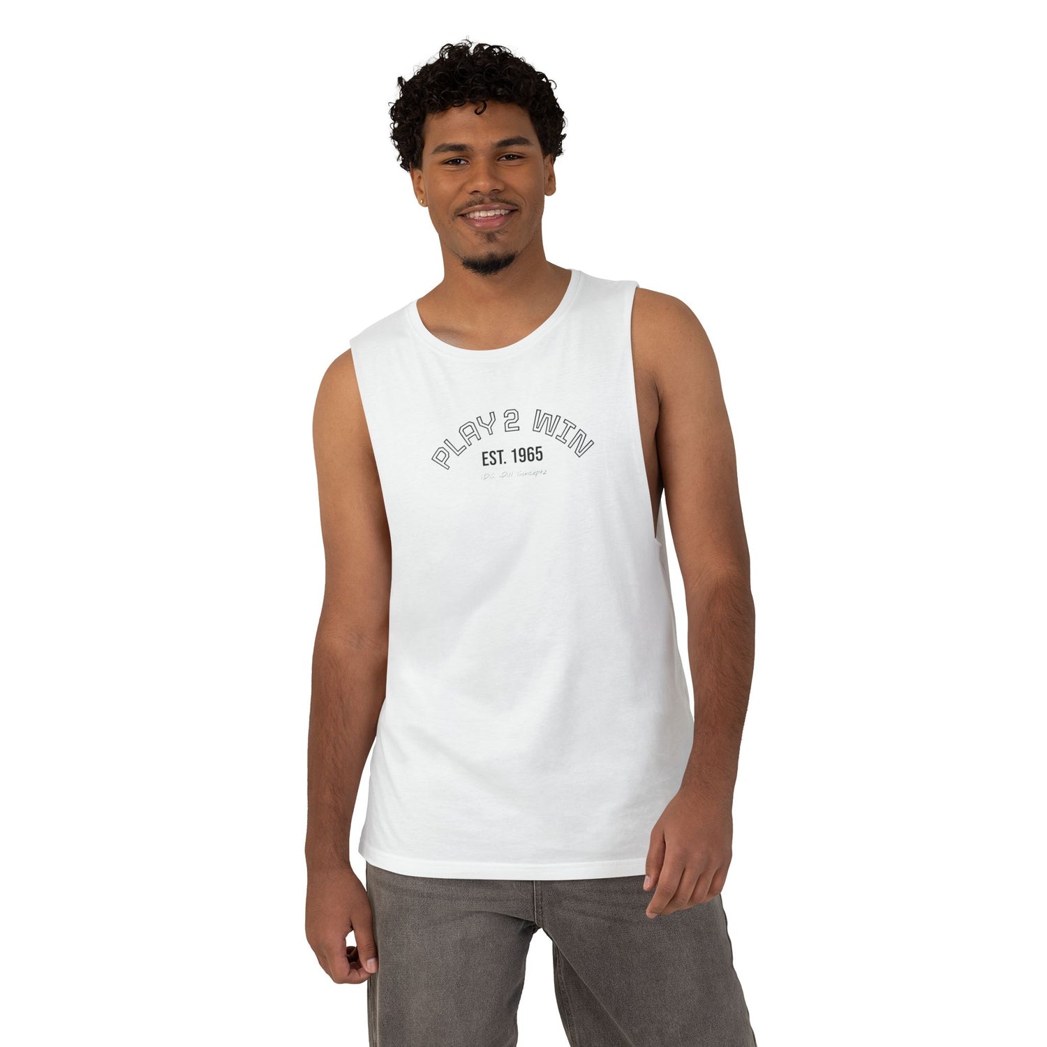 Men's Tank Top Apparel - Pickleball Play 2 Win Design