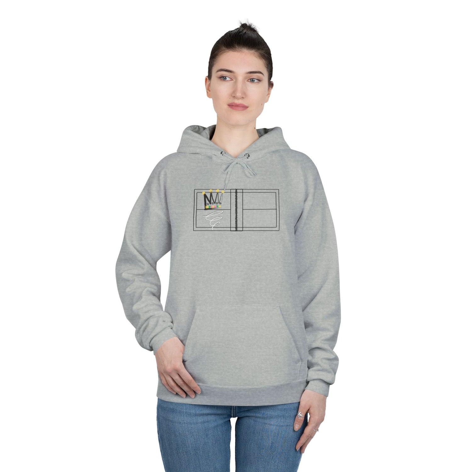 Pickleball Queen of the Court Design - EcoSmart Hoodie Sweatshirt for Women