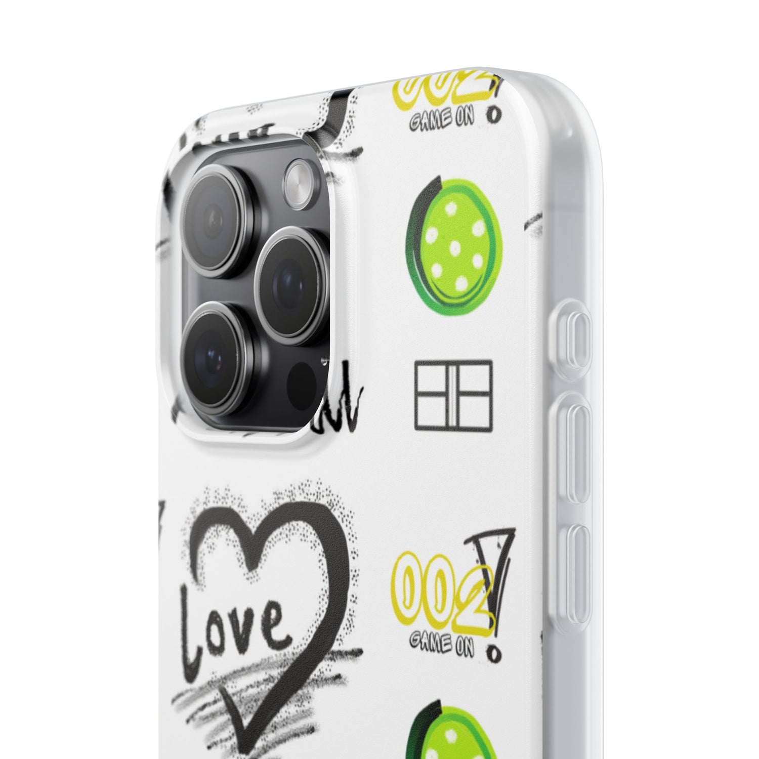 Pickleball Love Flexi iPhone Case - Stylish Phone Protection for Fashion-Forward Individuals