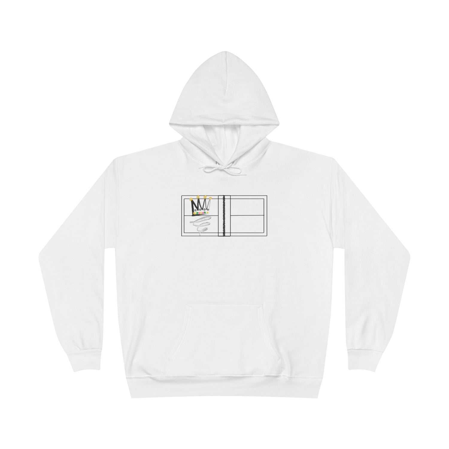 Pickleball Queen of the Court Design - EcoSmart Hoodie Sweatshirt for Women