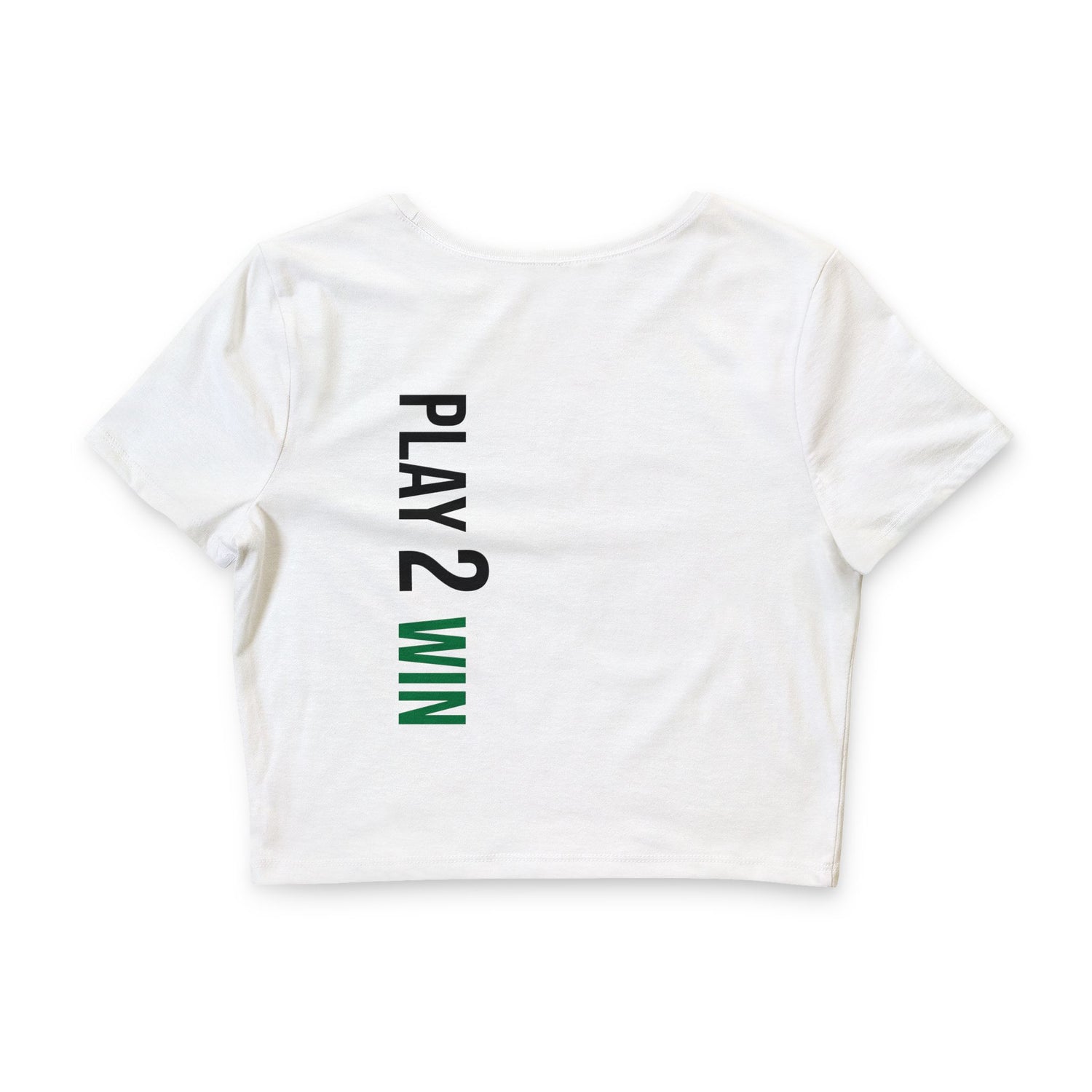 Women's Activewear Crop Top - Play 2 Win Design - Women's Pickleball Apparel