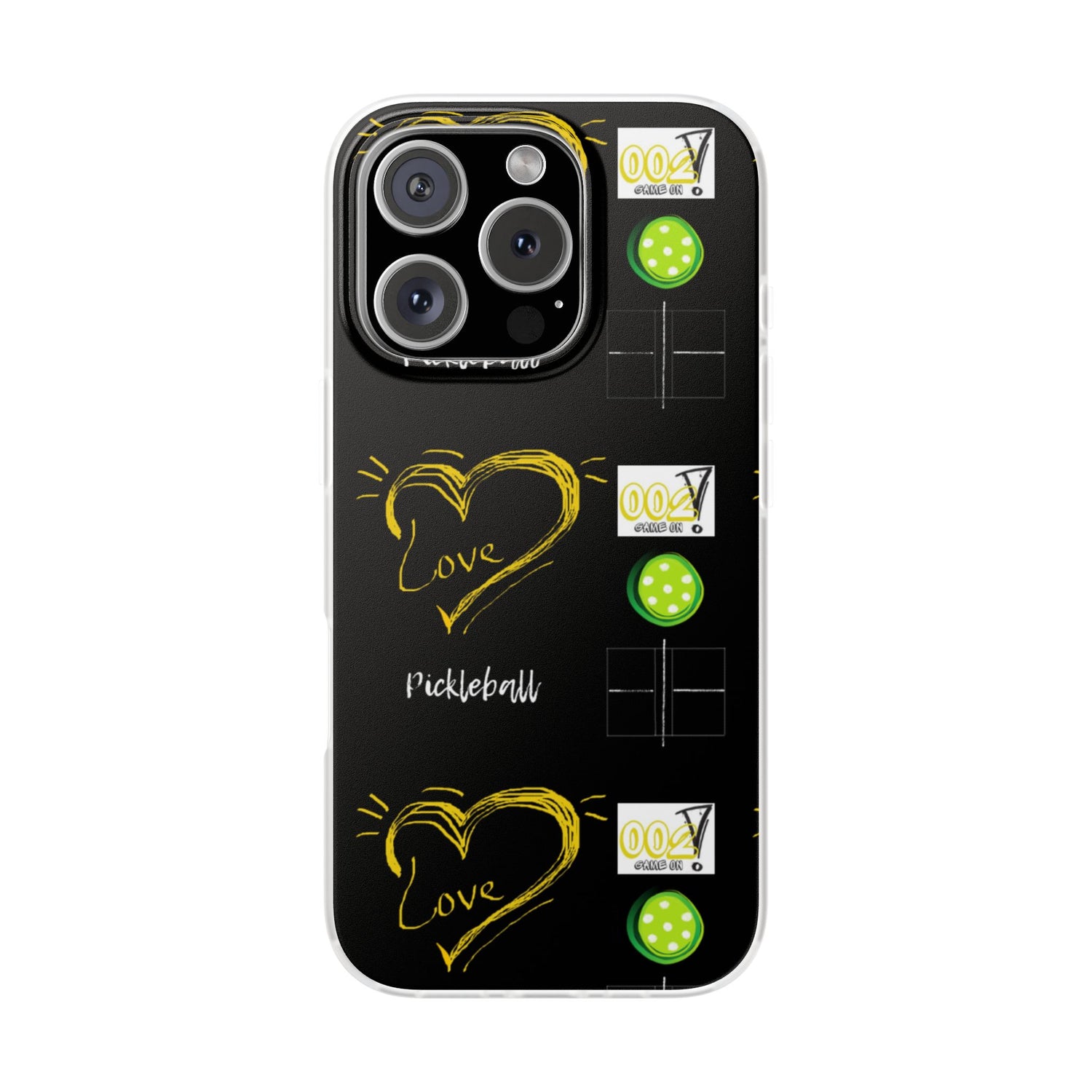 Pickleball Love Flexi iPhone Case - Stylish Phone Protection for Fashion-Forward Individuals