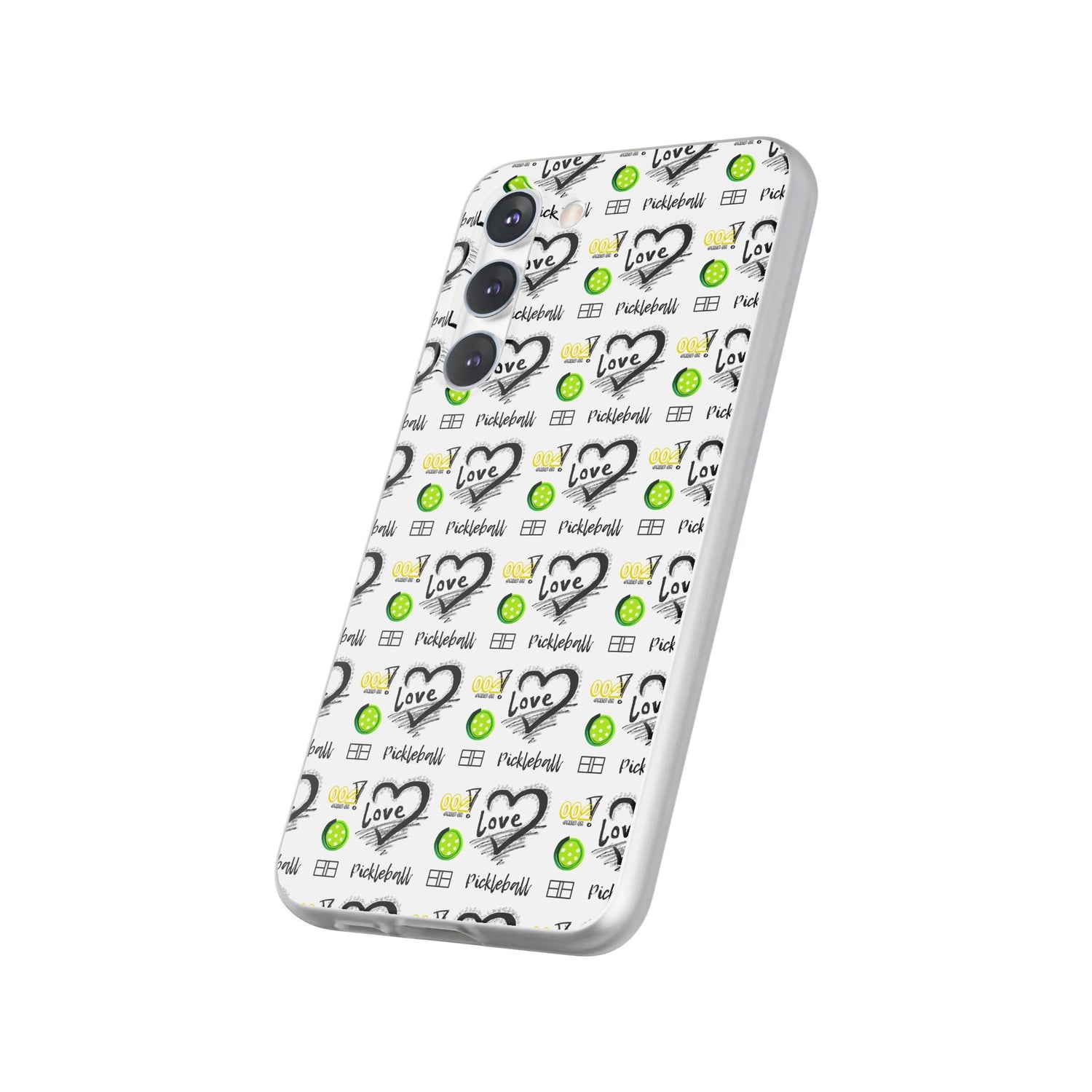 Pickleball Love Flexi Android Samsung Phone Case - Stylish Phone Protection for Fashion-Forward Individuals
