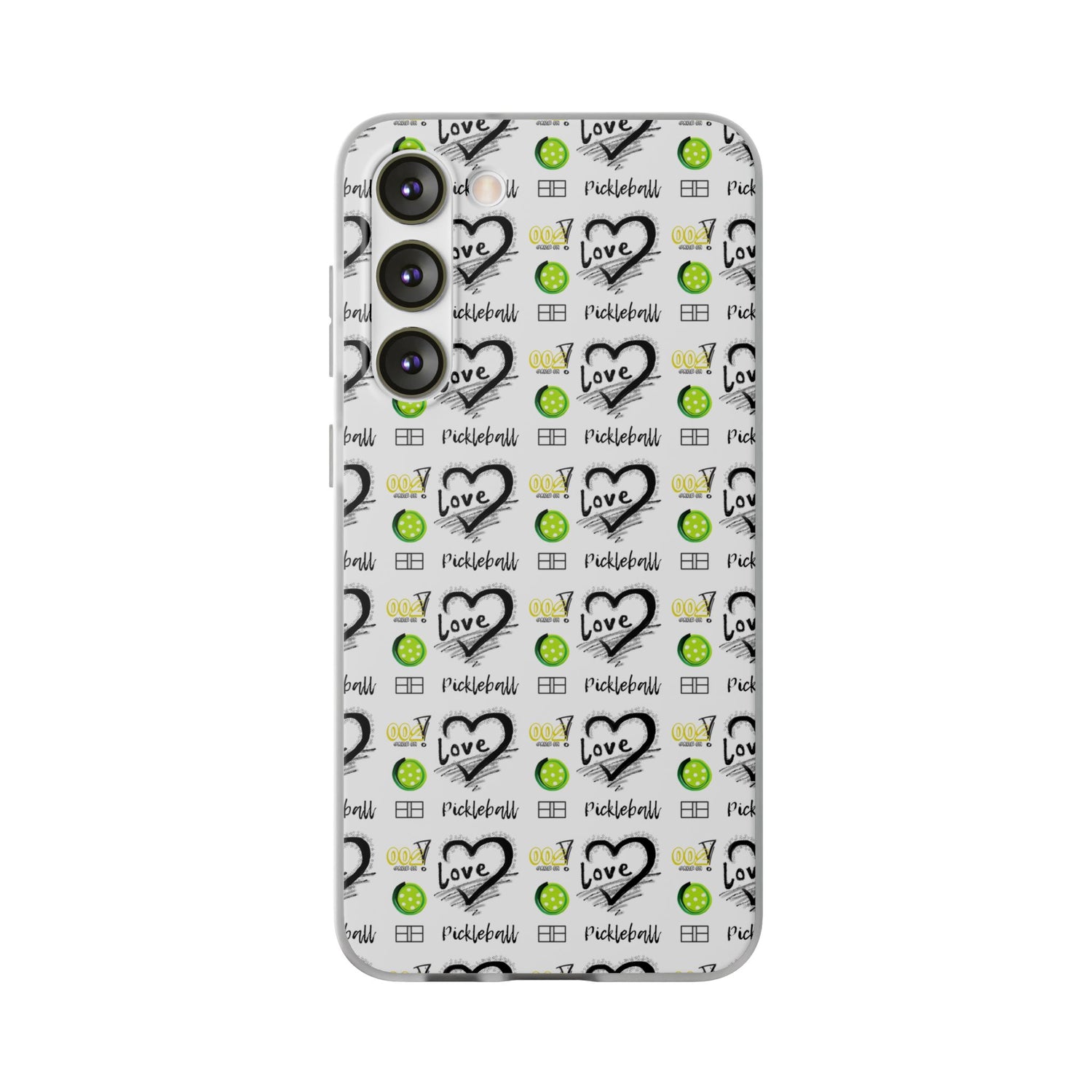 Pickleball Love Flexi Android Samsung Phone Case - Stylish Phone Protection for Fashion-Forward Individuals