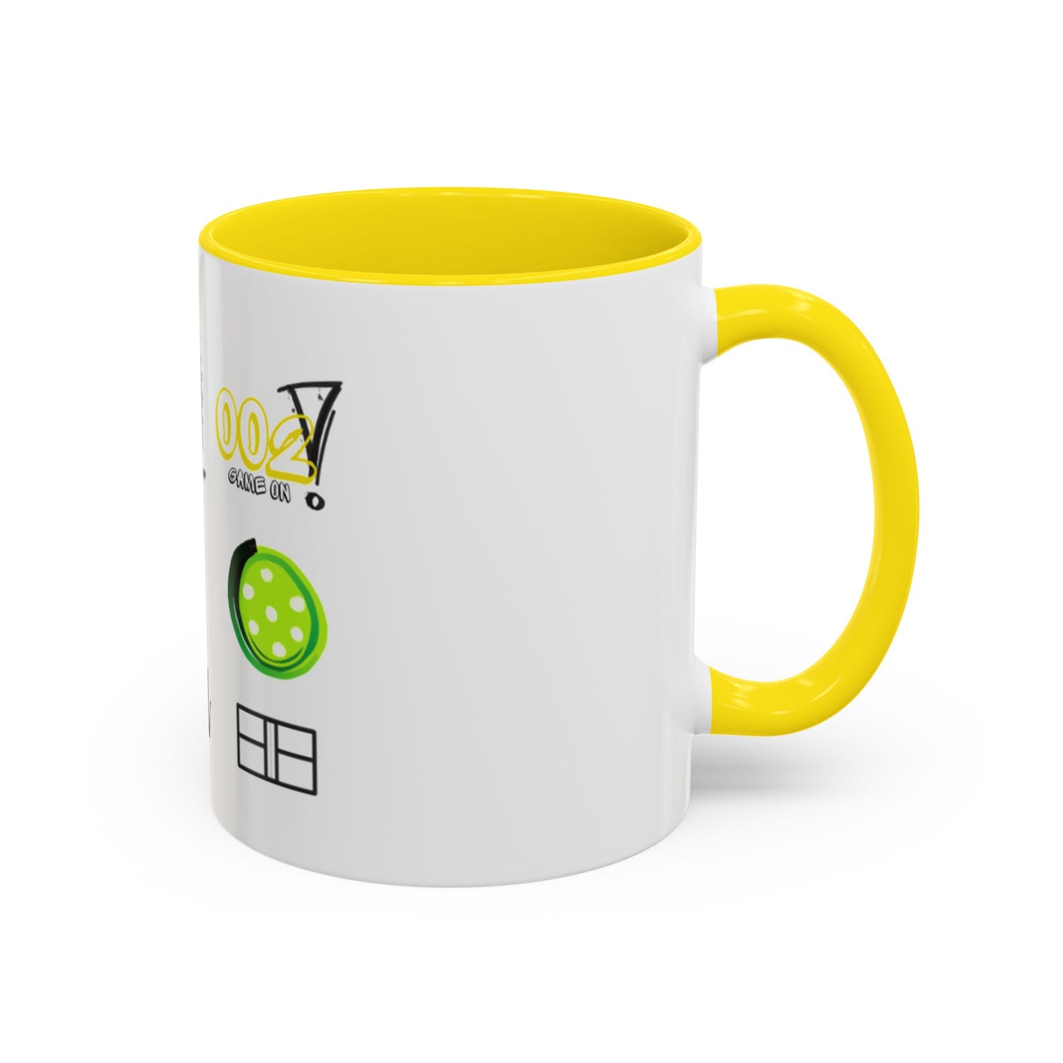 Pickleball Love Accent Coffee Mug - Fun Sports Gift (11oz & 15oz)