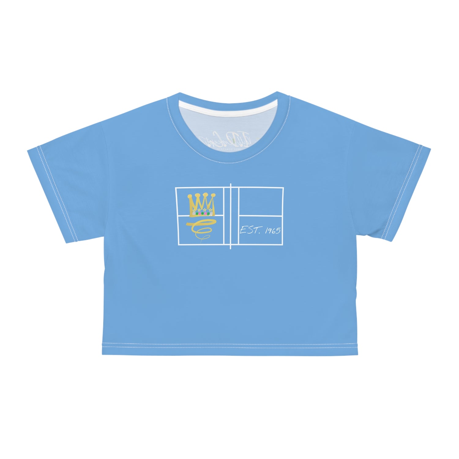 Women's Activewear Crop Tee - Queen of the Court Design