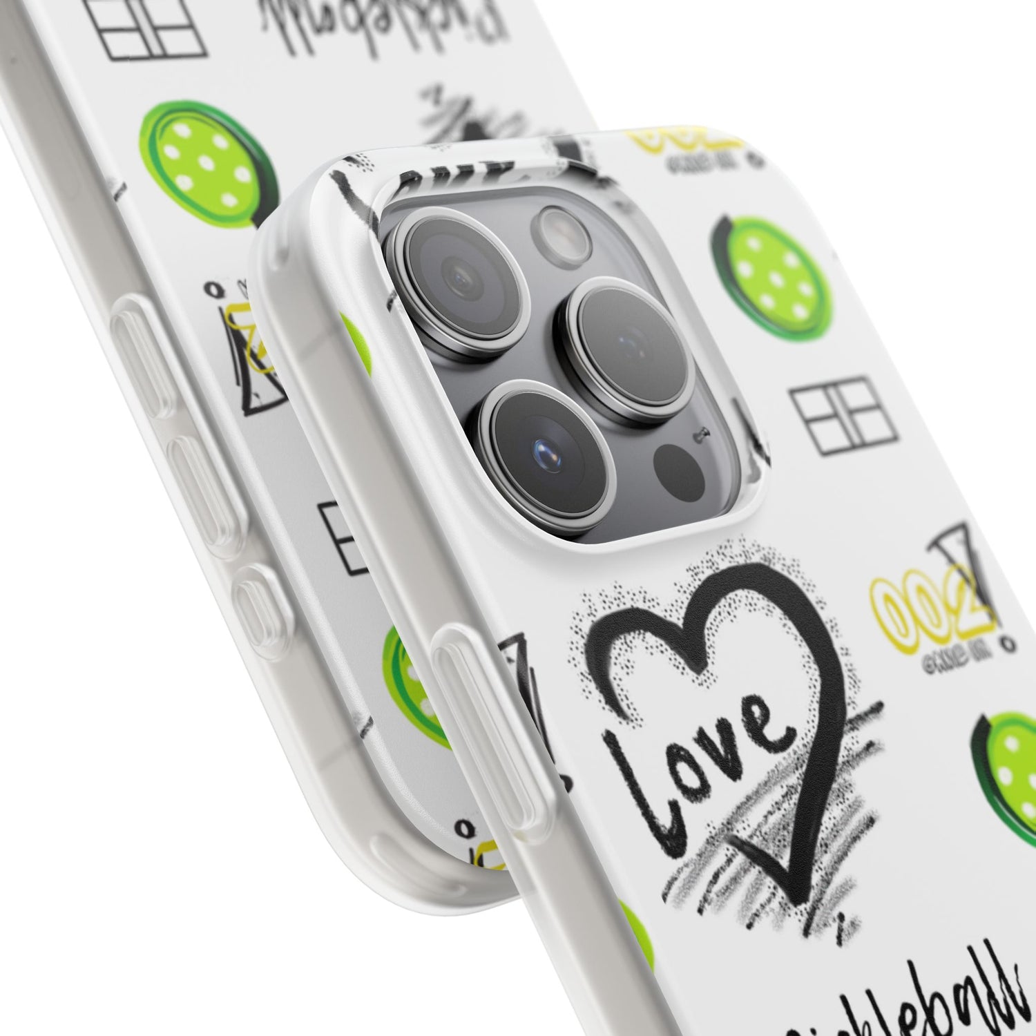 Pickleball Love Flexi iPhone Case - Stylish Phone Protection for Fashion-Forward Individuals