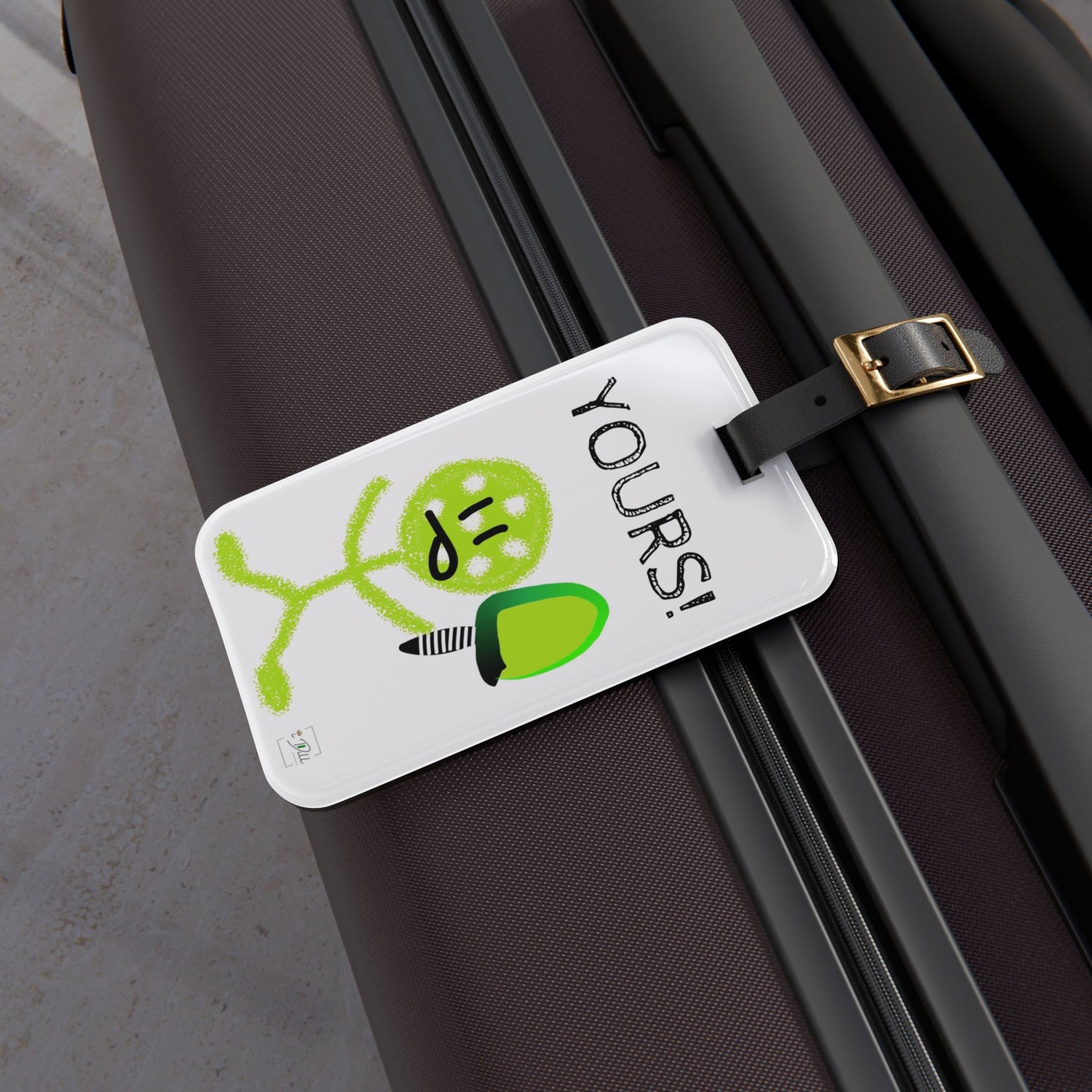 Pickleball Luggage Tag - "YOURS!" Funny Design for Enthusiasts and Playful Adults/Kids