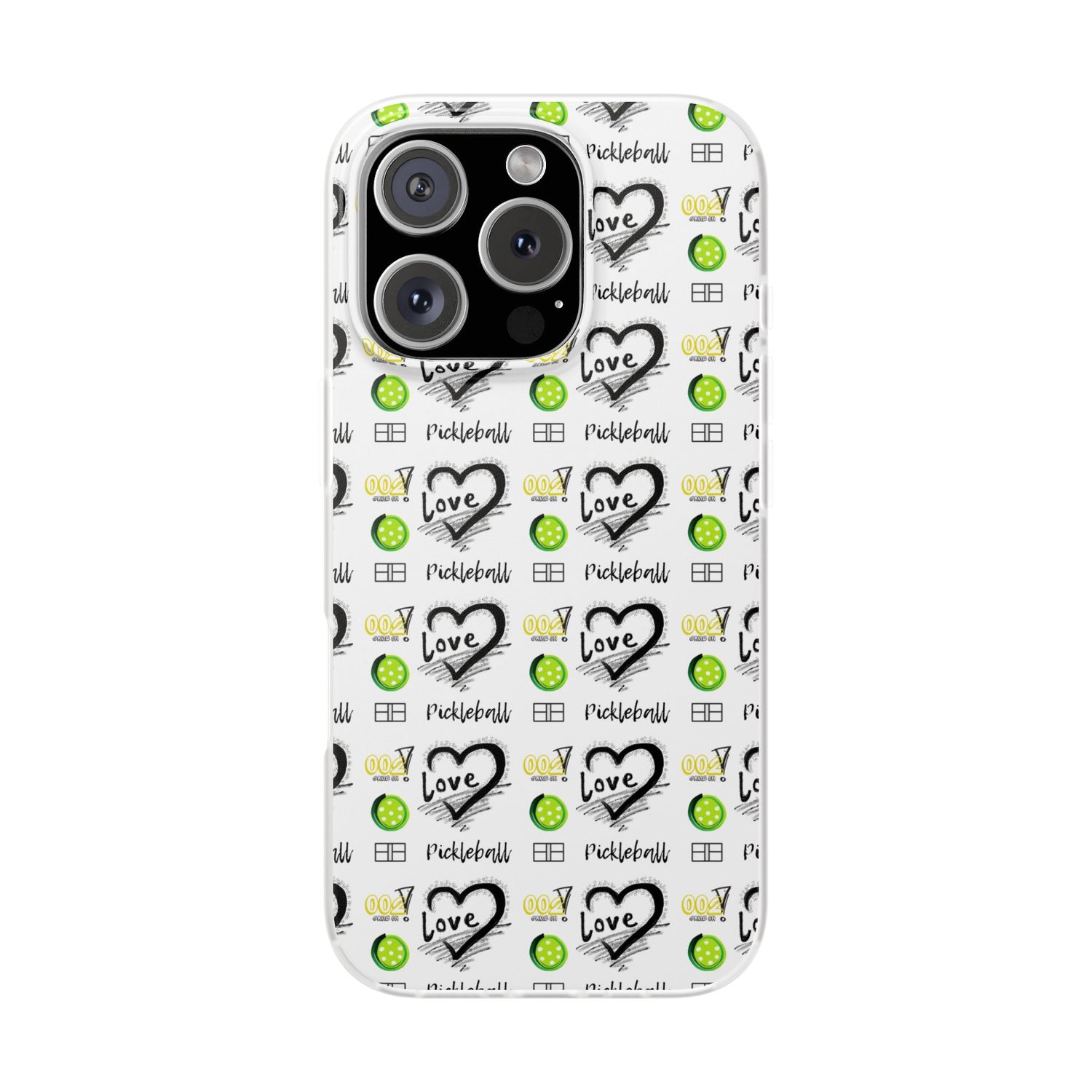 Pickleball Love Flexi iPhone Case - Stylish Phone Protection for Fashion-Forward Individuals