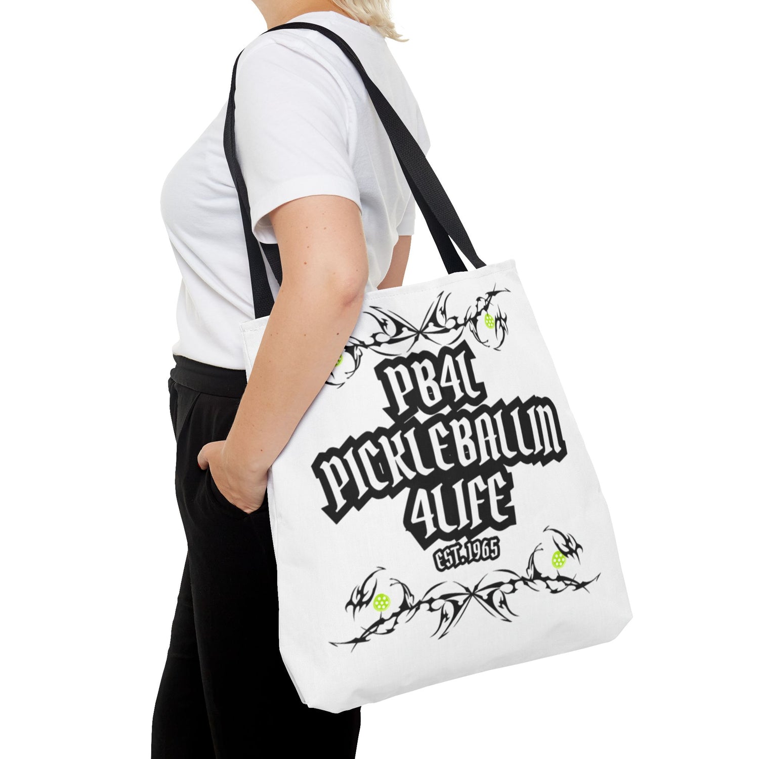 Pickleball Tote Bag - 'PB4L' Design for Enthusiasts and Players
