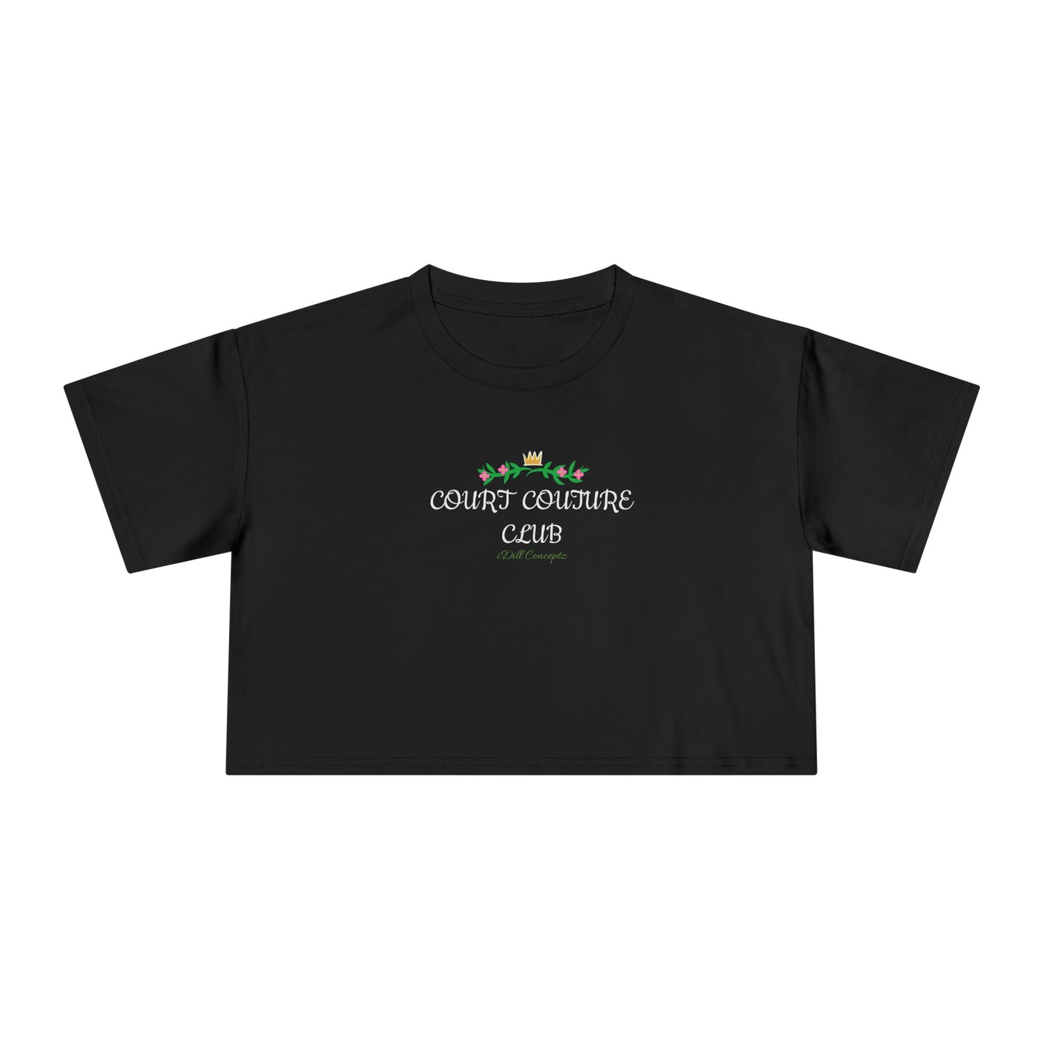 Women's Cropped Tee - Pickleball Court Couture Club Design