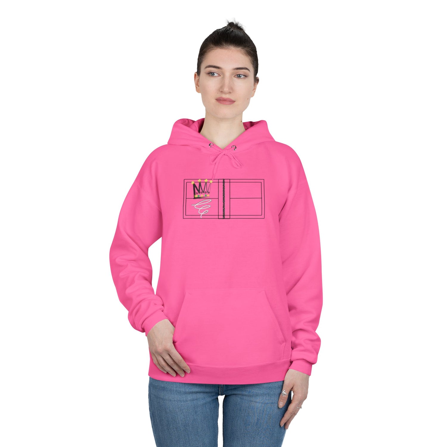 Pickleball Queen of the Court Design - EcoSmart Hoodie Sweatshirt for Women
