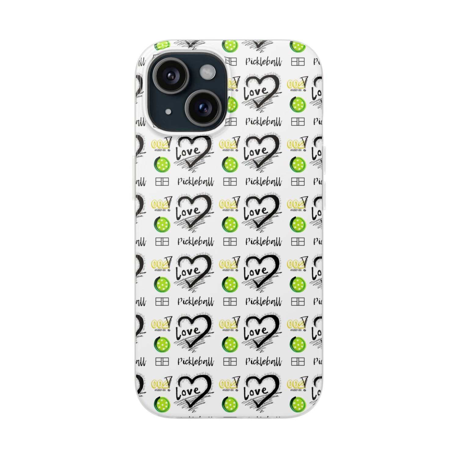 Pickleball Love Flexi iPhone Case - Stylish Phone Protection for Fashion-Forward Individuals