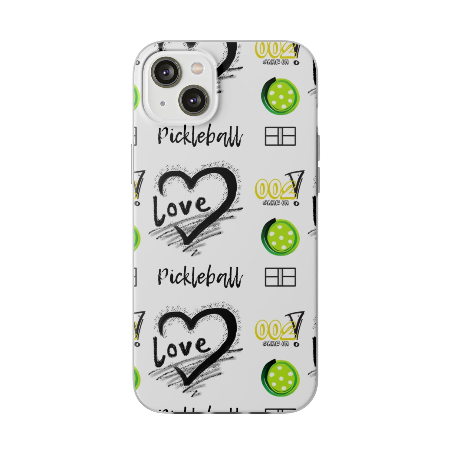 Pickleball Love Flexi iPhone Case - Stylish Phone Protection for Fashion-Forward Individuals