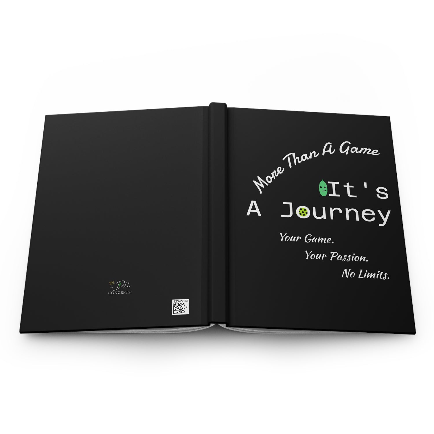 Pickleball Hardcover Journal Matte - 'More Than A Game It's A Journey' Design - Enthusiast Gift & Present