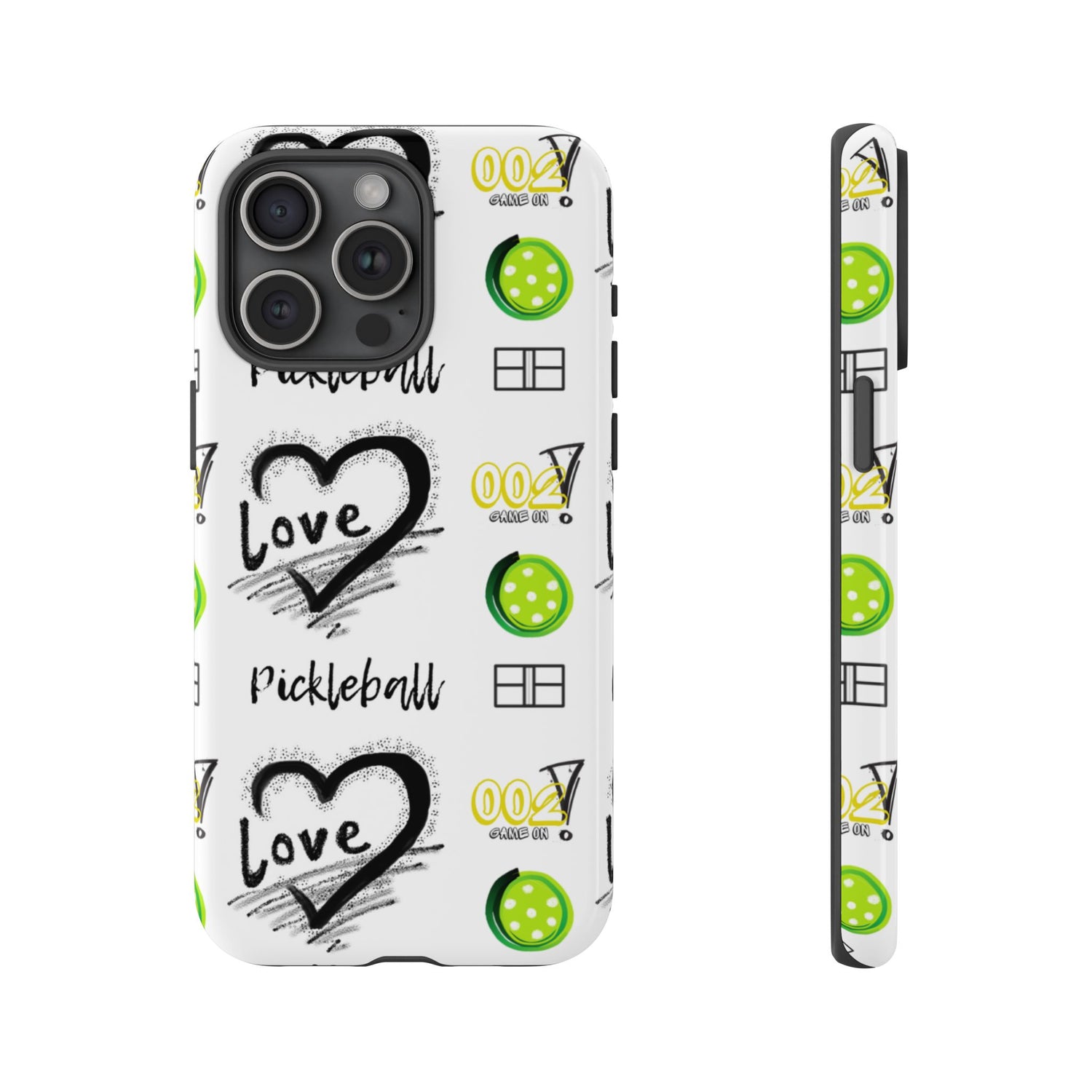 Pickleball Love Tough iPhone Case - Fun & Durable Sport Accessory