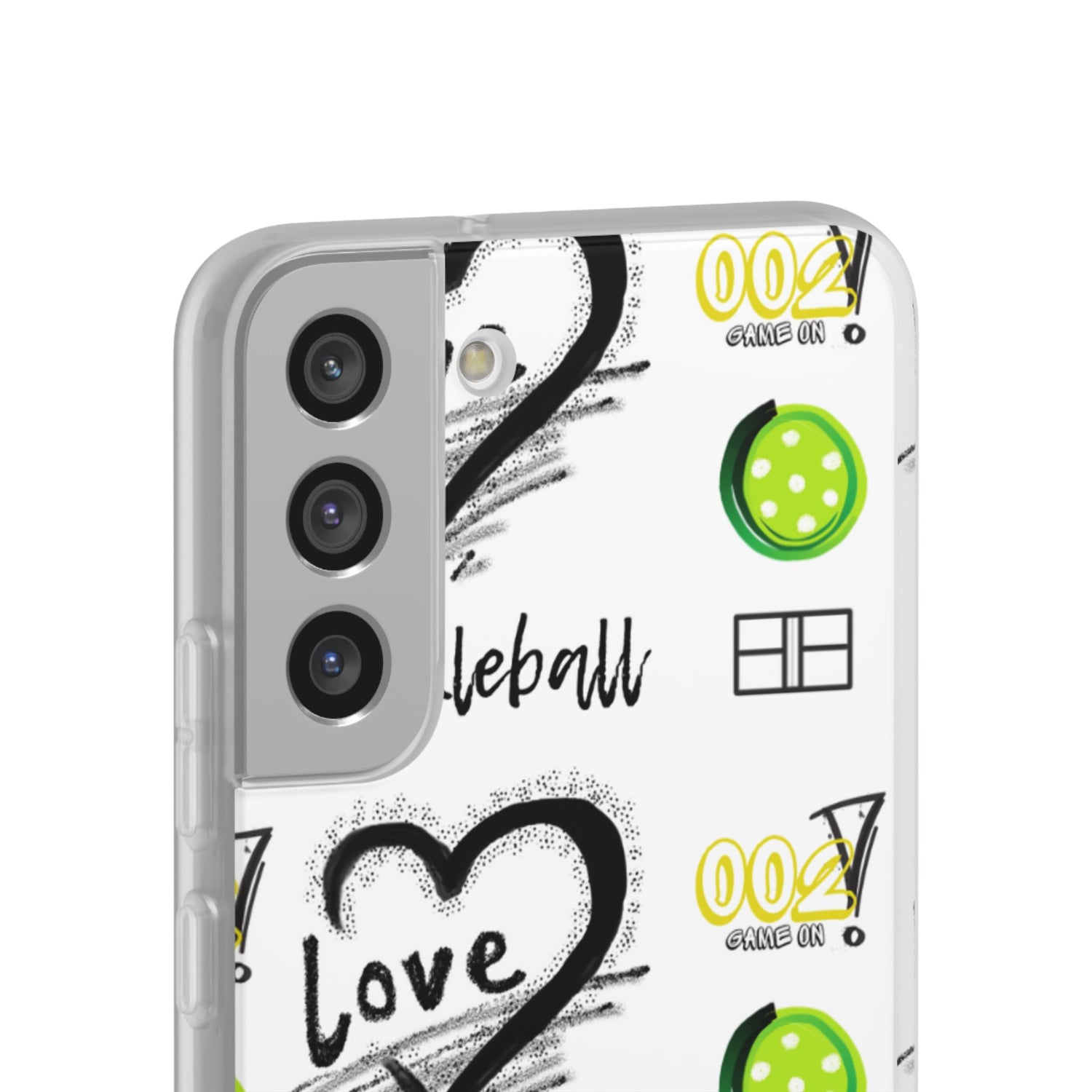 Pickleball Love Flexi Android Samsung Phone Case - Stylish Phone Protection for Fashion-Forward Individuals