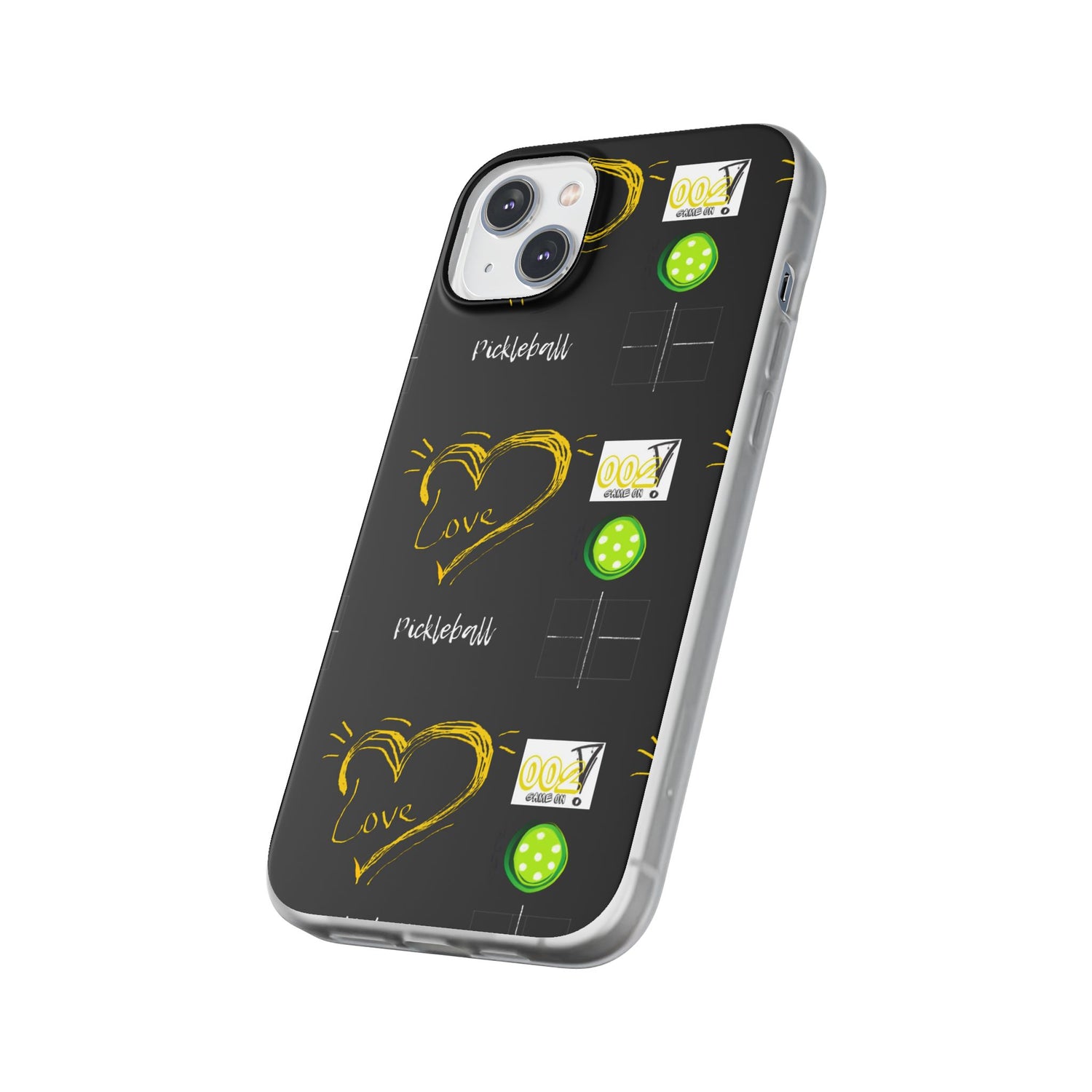 Pickleball Love Flexi iPhone Case - Stylish Phone Protection for Fashion-Forward Individuals