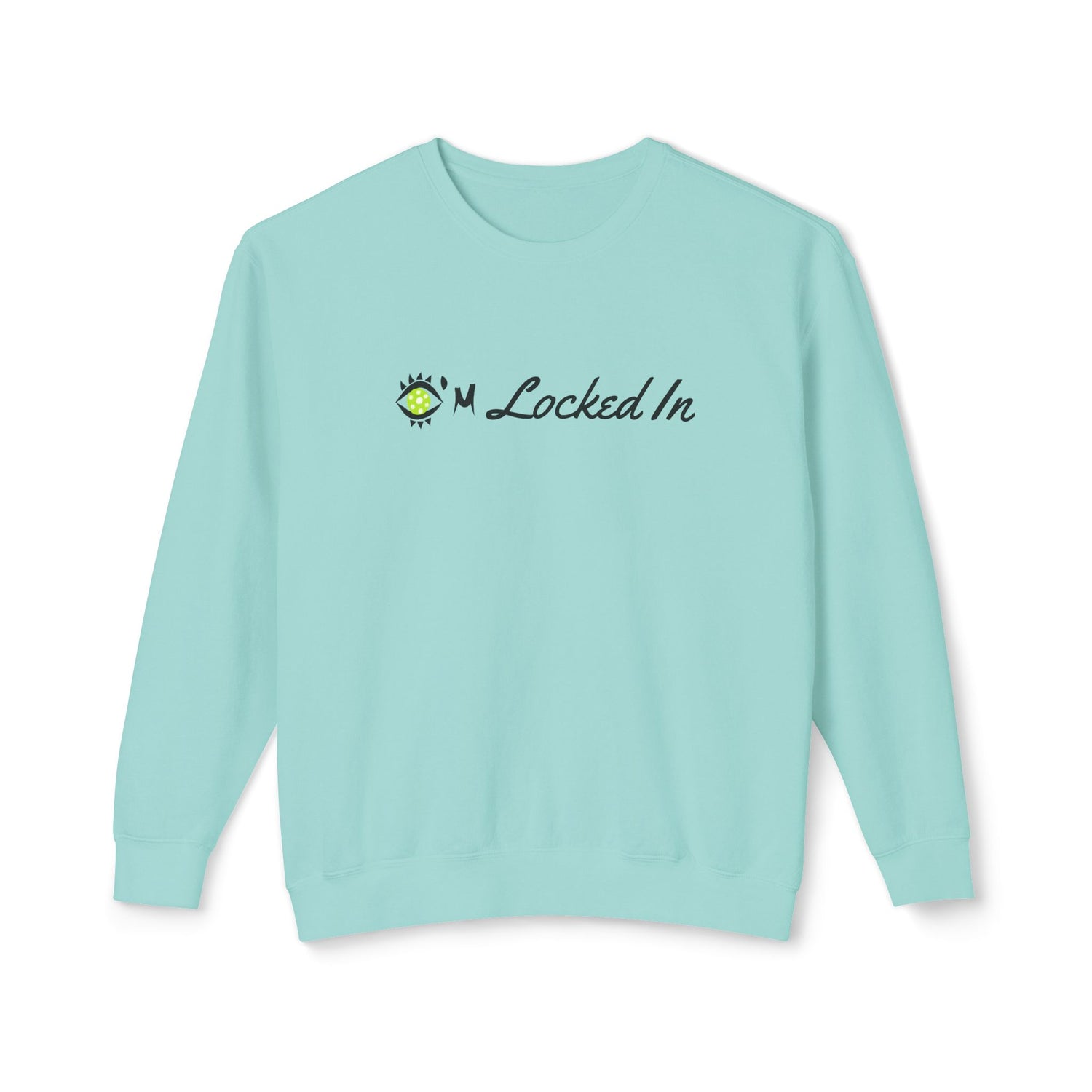 Women's Pickleball Lightweight Crewneck Sweatshirt - I'm Locked In - Athleisure Apparel