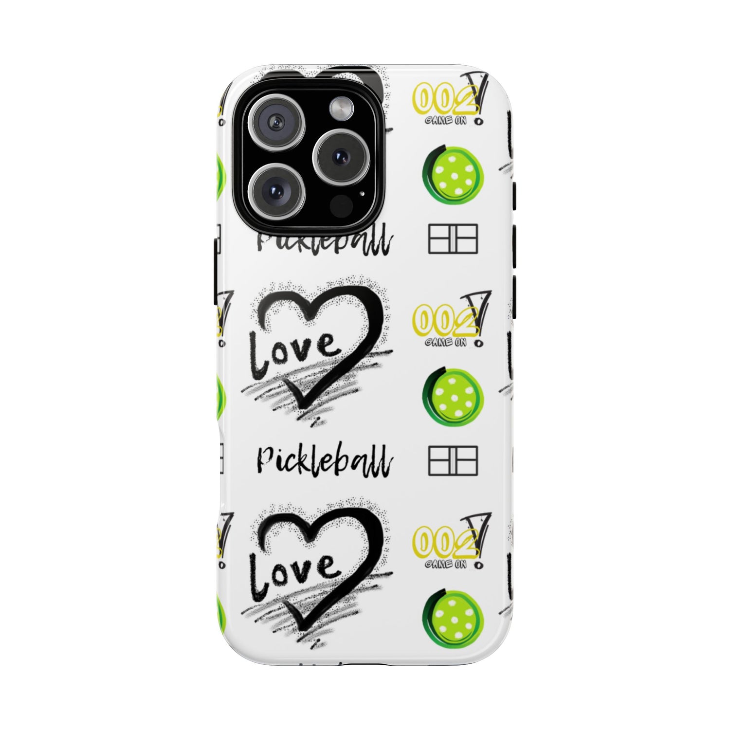 Pickleball Love Tough iPhone Case - Fun & Durable Sport Accessory