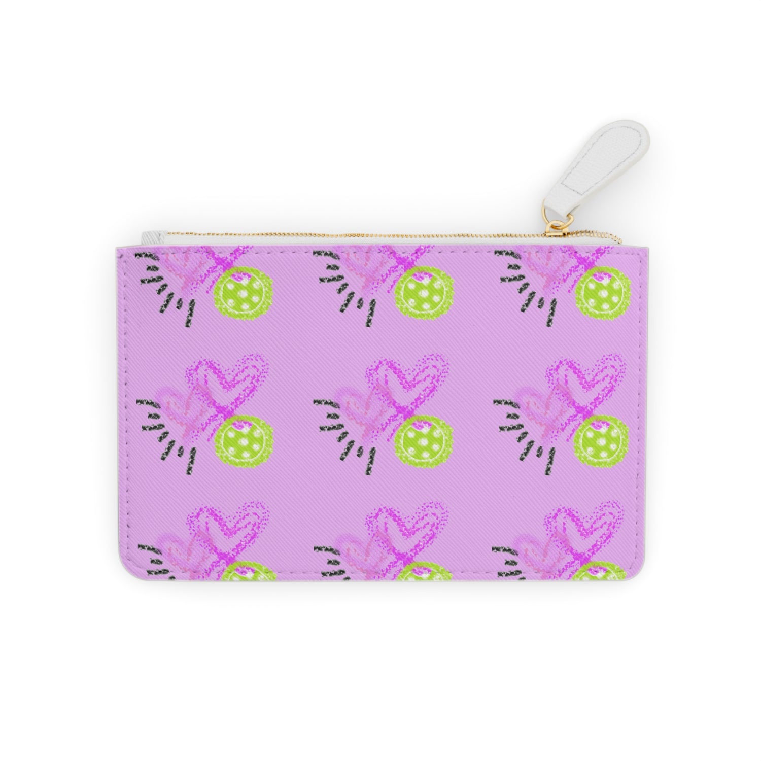 Women's Pickleball Mini Clutch Bag - Love Pickleball Design for Enthusiasts