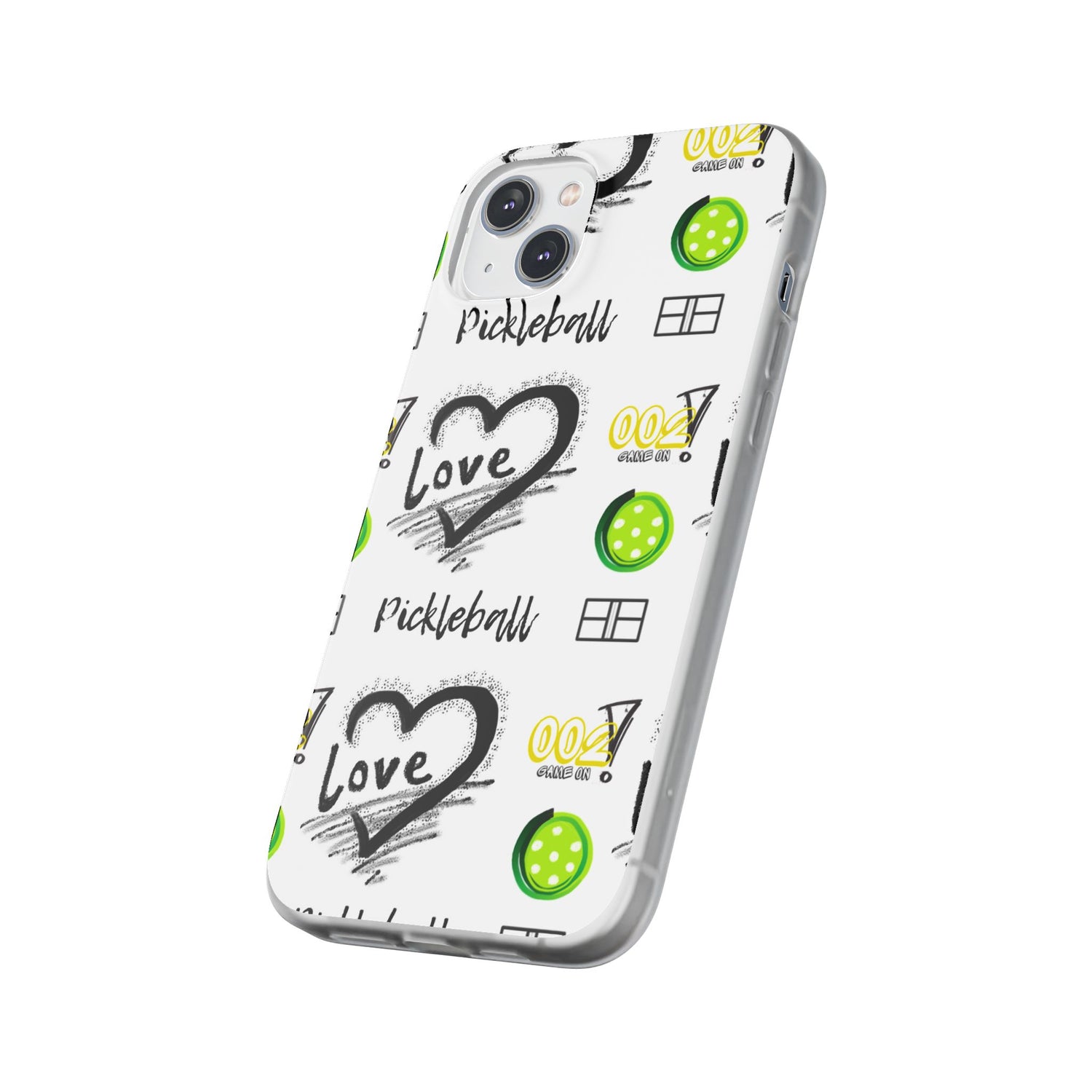 Pickleball Love Flexi iPhone Case - Stylish Phone Protection for Fashion-Forward Individuals