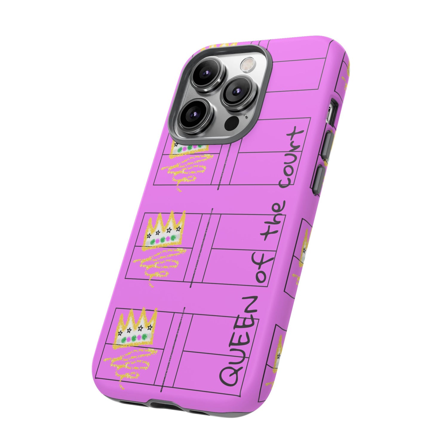 Pickleball Queen of the Court Pink Tough iPhone Case - Fun & Durable Sport Accessory