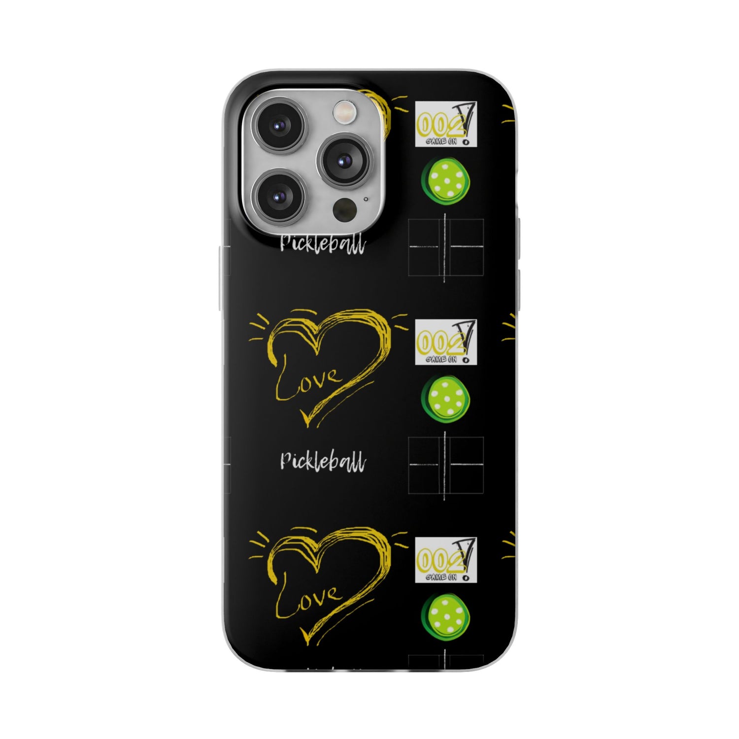Pickleball Love Flexi iPhone Case - Stylish Phone Protection for Fashion-Forward Individuals