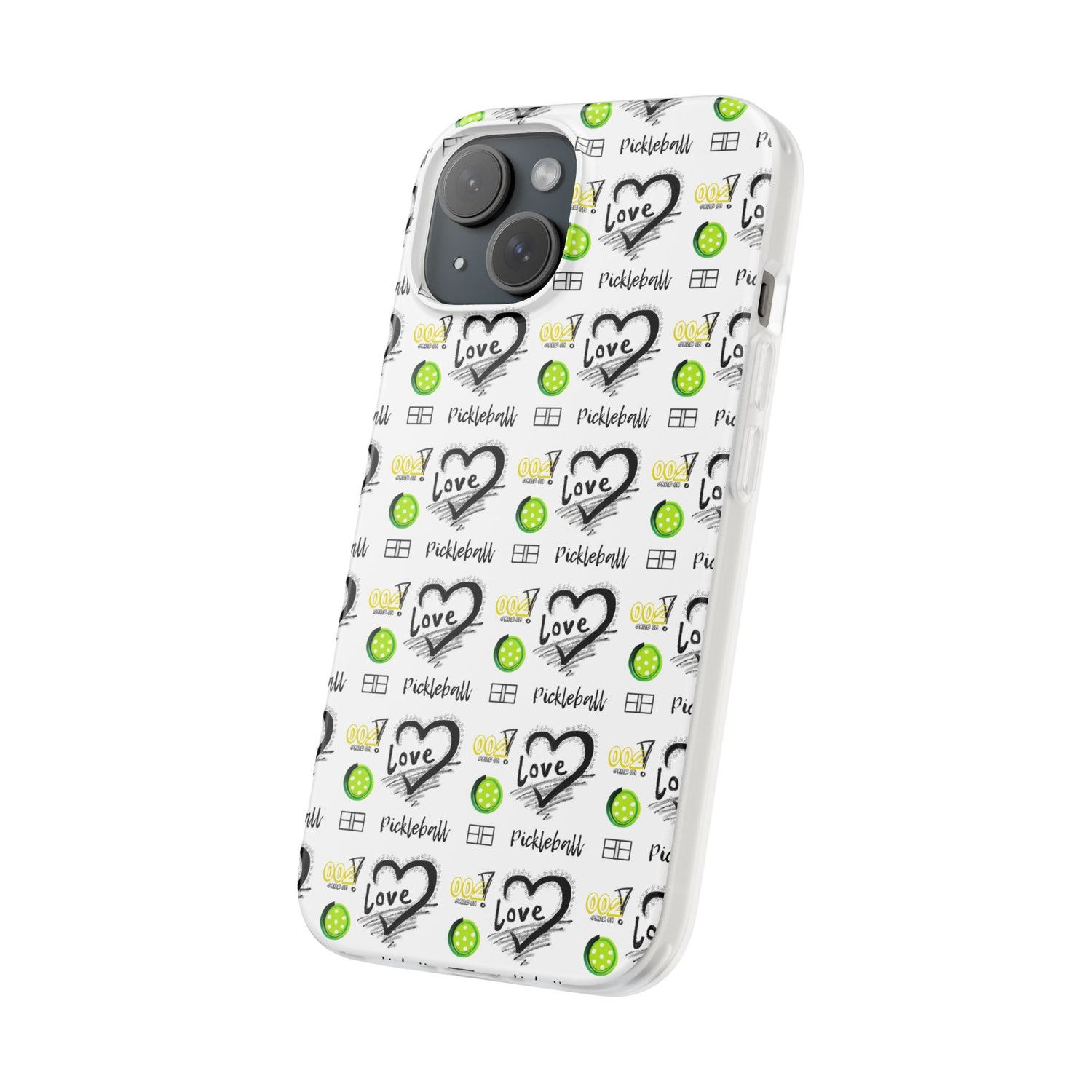 Pickleball Love Flexi iPhone Case - Stylish Phone Protection for Fashion-Forward Individuals