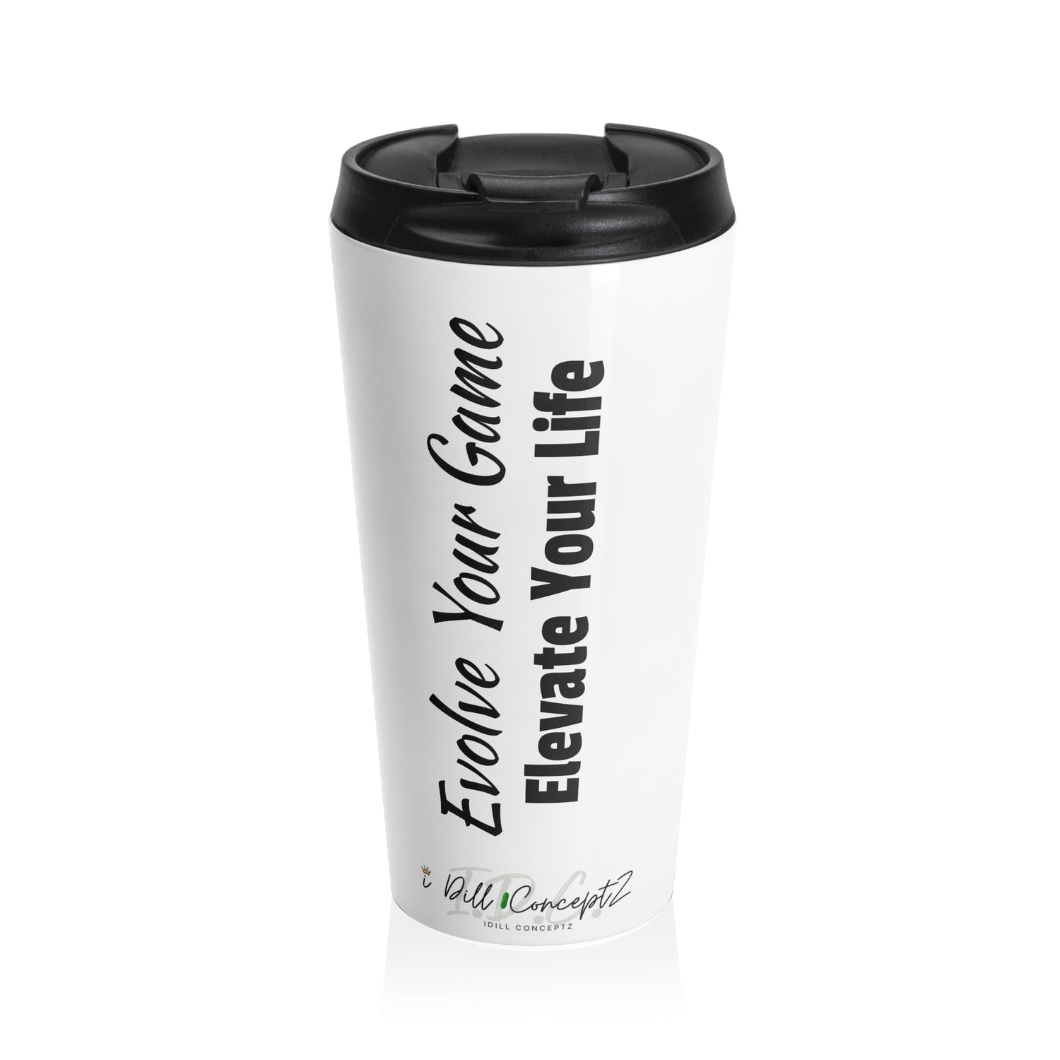 Pickleball Travel Mug - 'Evolve Your Game Elevate Your Life' Design