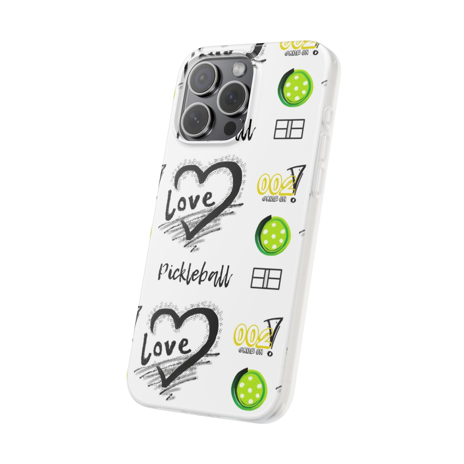 Pickleball Love Flexi iPhone Case - Stylish Phone Protection for Fashion-Forward Individuals