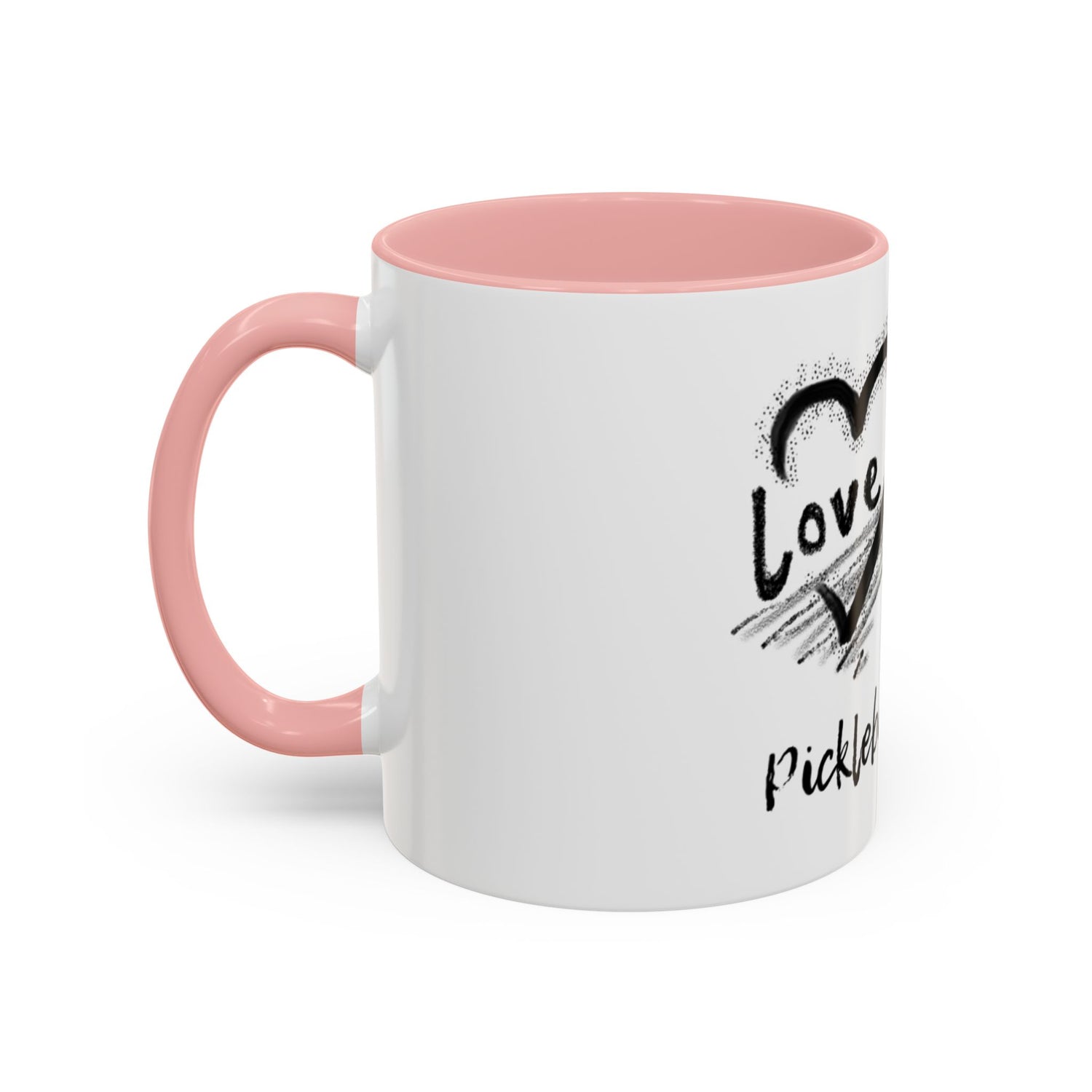Pickleball Love Accent Coffee Mug - Fun Sports Gift (11oz & 15oz)