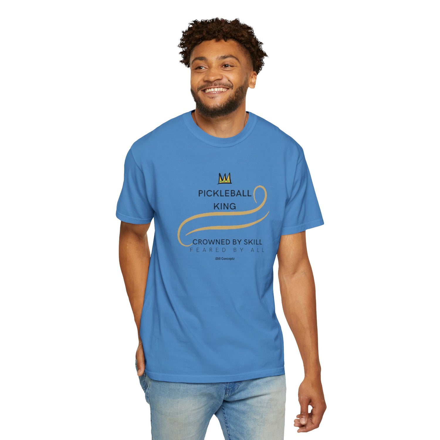 King of the Court Pickleball T-Shirt Apparel - Casual Graphic Tee for Men - Sports Lovers