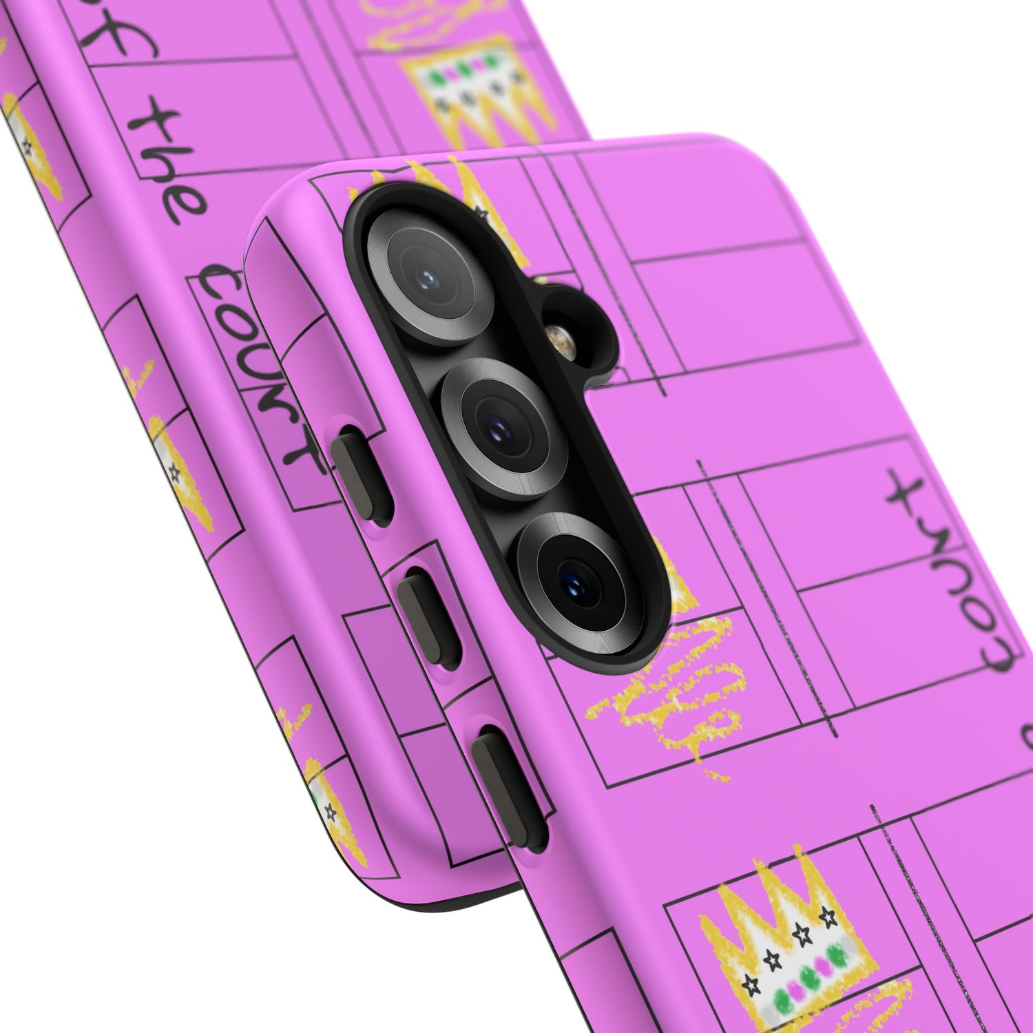 Pickleball Queen of the Court Pink Tough Android Samsung Phone Case - Fun & Durable Sport Accessory