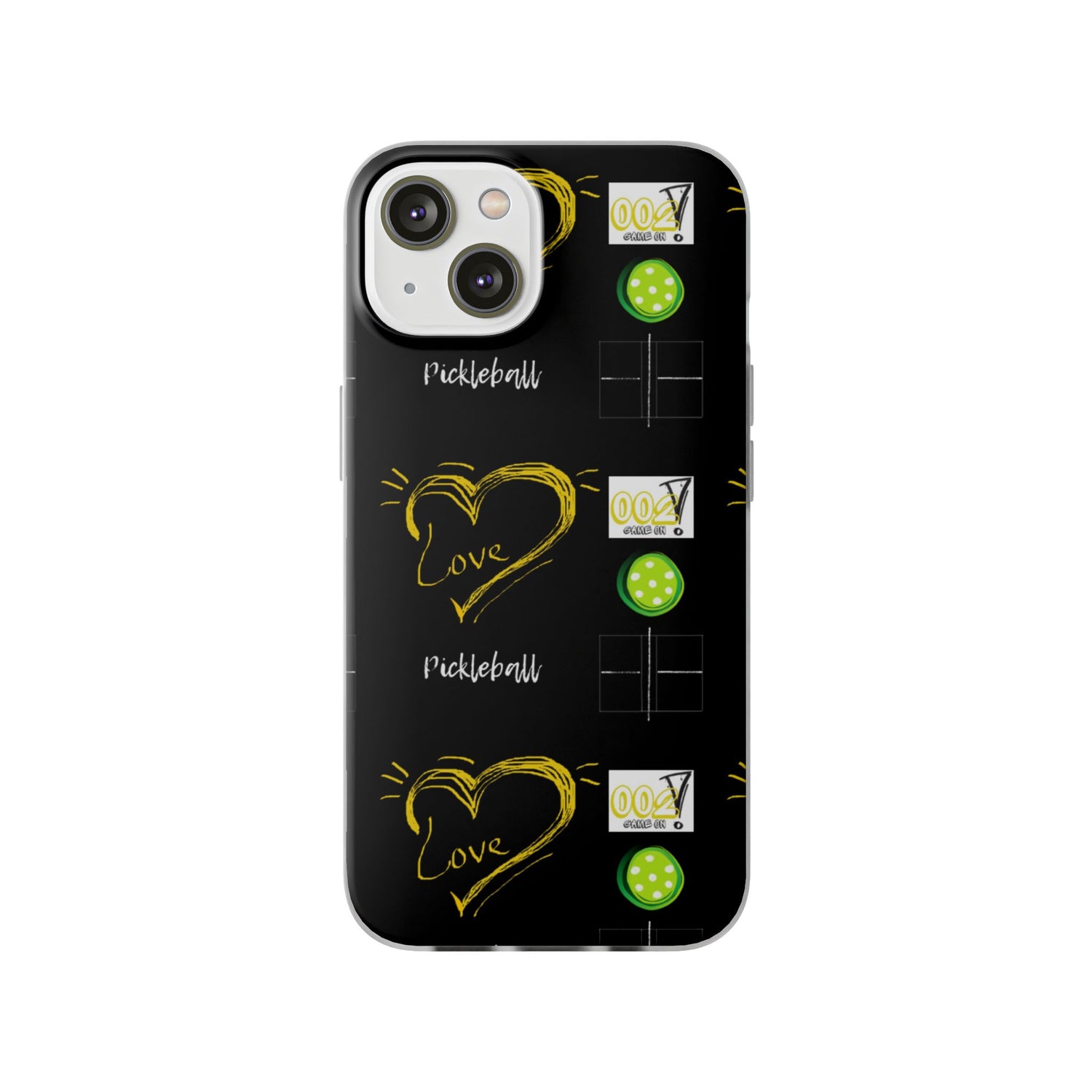Pickleball Love Flexi iPhone Case - Stylish Phone Protection for Fashion-Forward Individuals