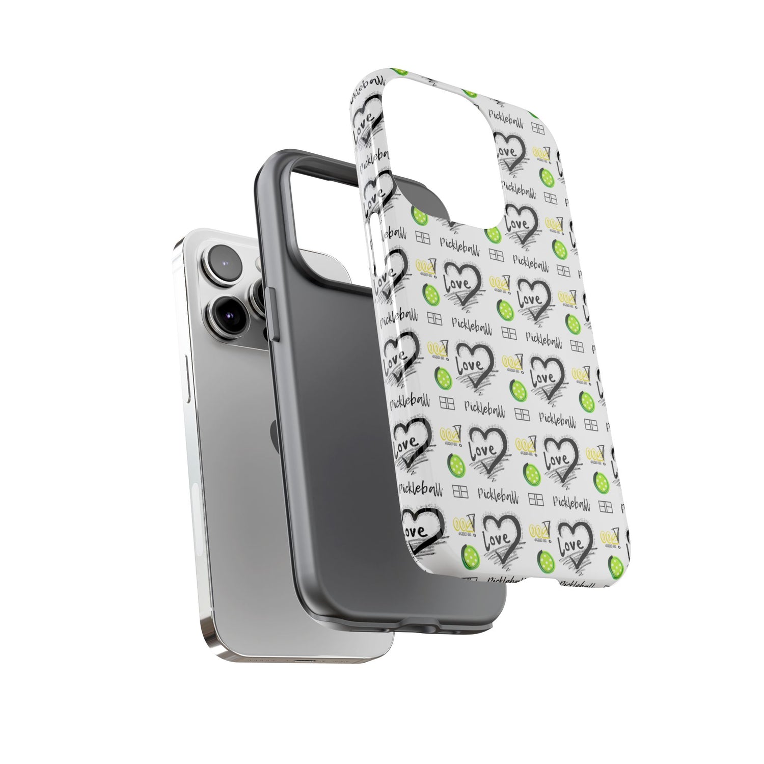 Pickleball Love Tough iPhone Case - Fun & Durable Sport Accessory