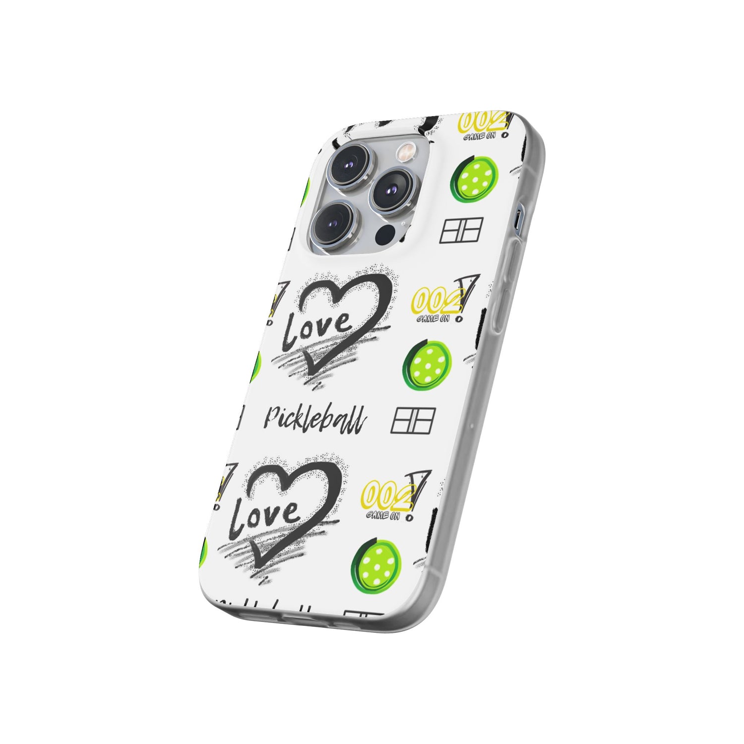 Pickleball Love Flexi iPhone Case - Stylish Phone Protection for Fashion-Forward Individuals