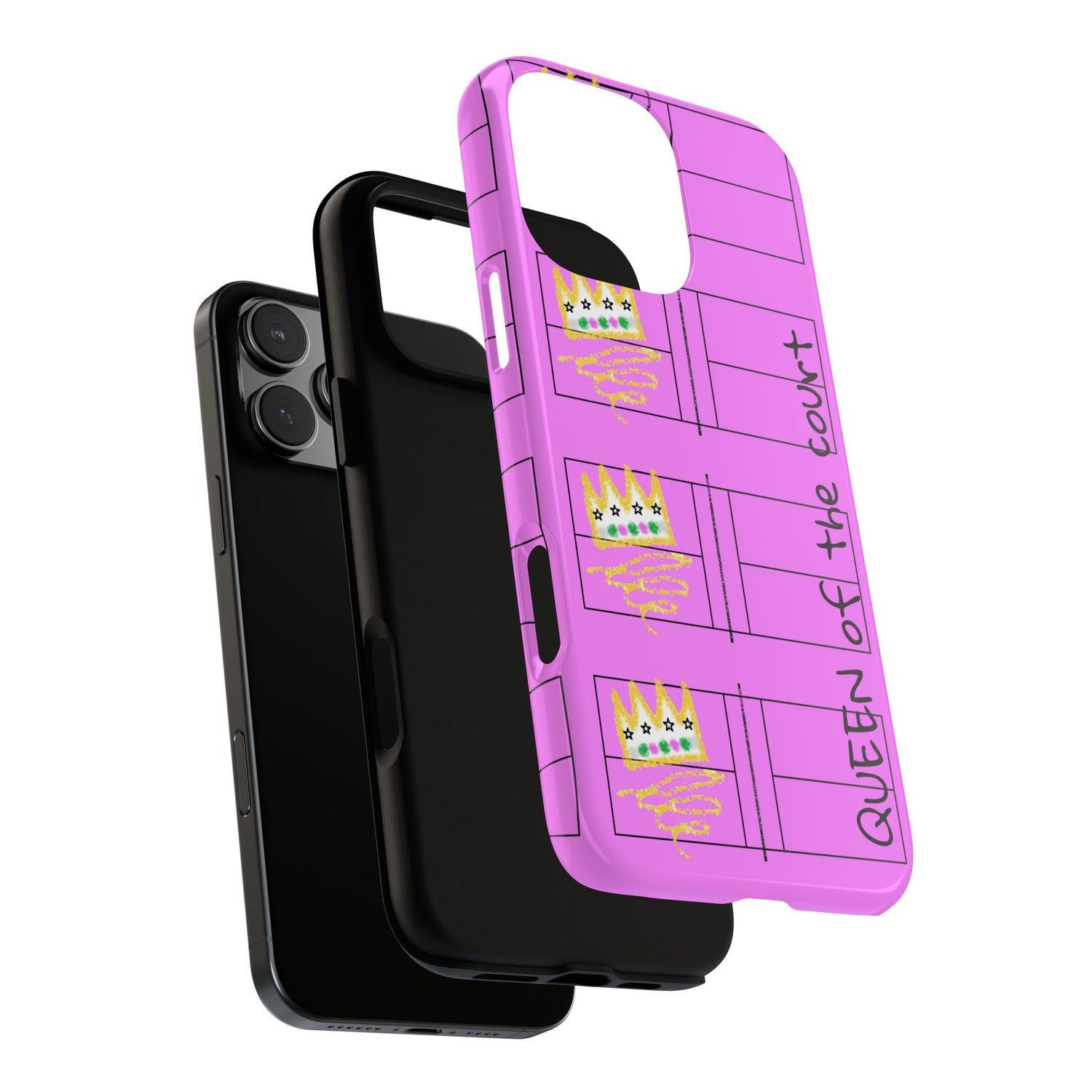 Pickleball Queen of the Court Pink Tough iPhone Case - Fun & Durable Sport Accessory