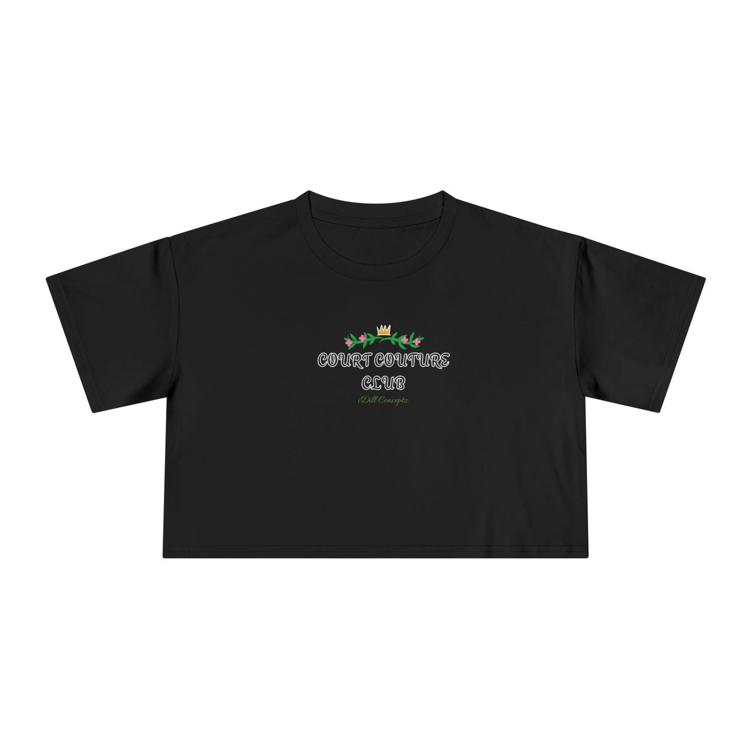 Women's Cropped Tee - Pickleball Court Couture Club Design