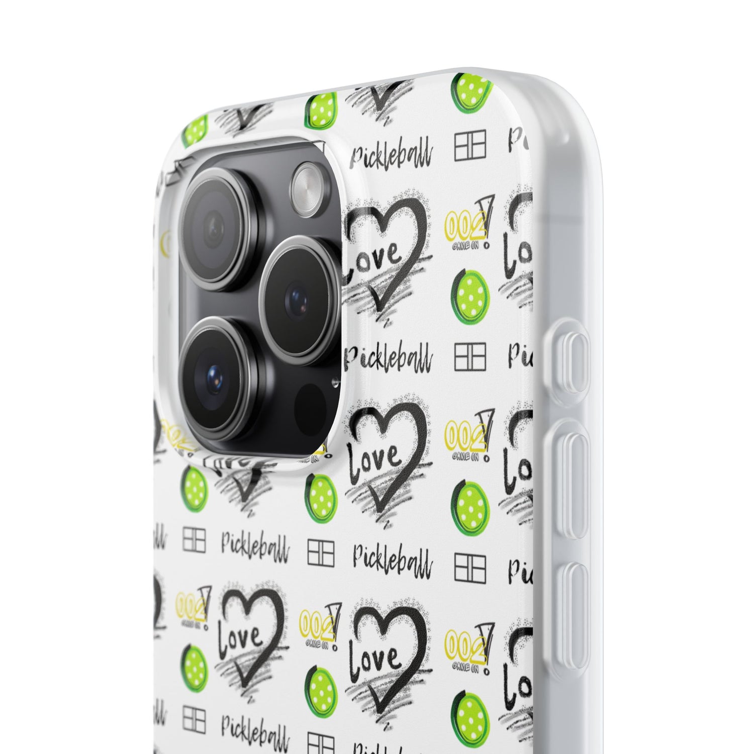 Pickleball Love Flexi iPhone Case - Stylish Phone Protection for Fashion-Forward Individuals
