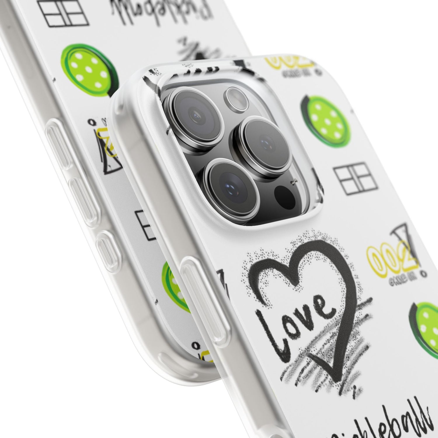 Pickleball Love Flexi iPhone Case - Stylish Phone Protection for Fashion-Forward Individuals