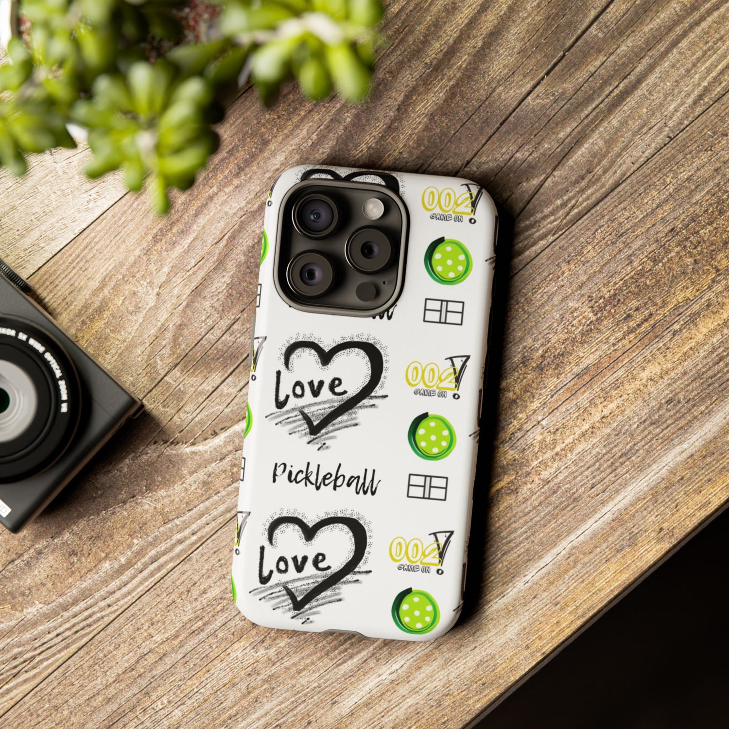 Pickleball Love Tough iPhone Case - Fun & Durable Sport Accessory