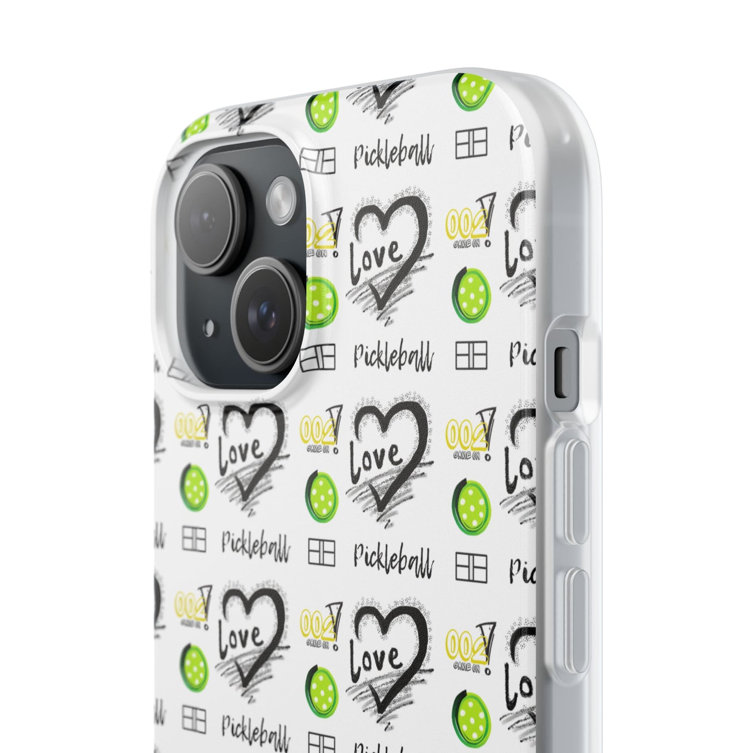 Pickleball Love Flexi iPhone Case - Stylish Phone Protection for Fashion-Forward Individuals